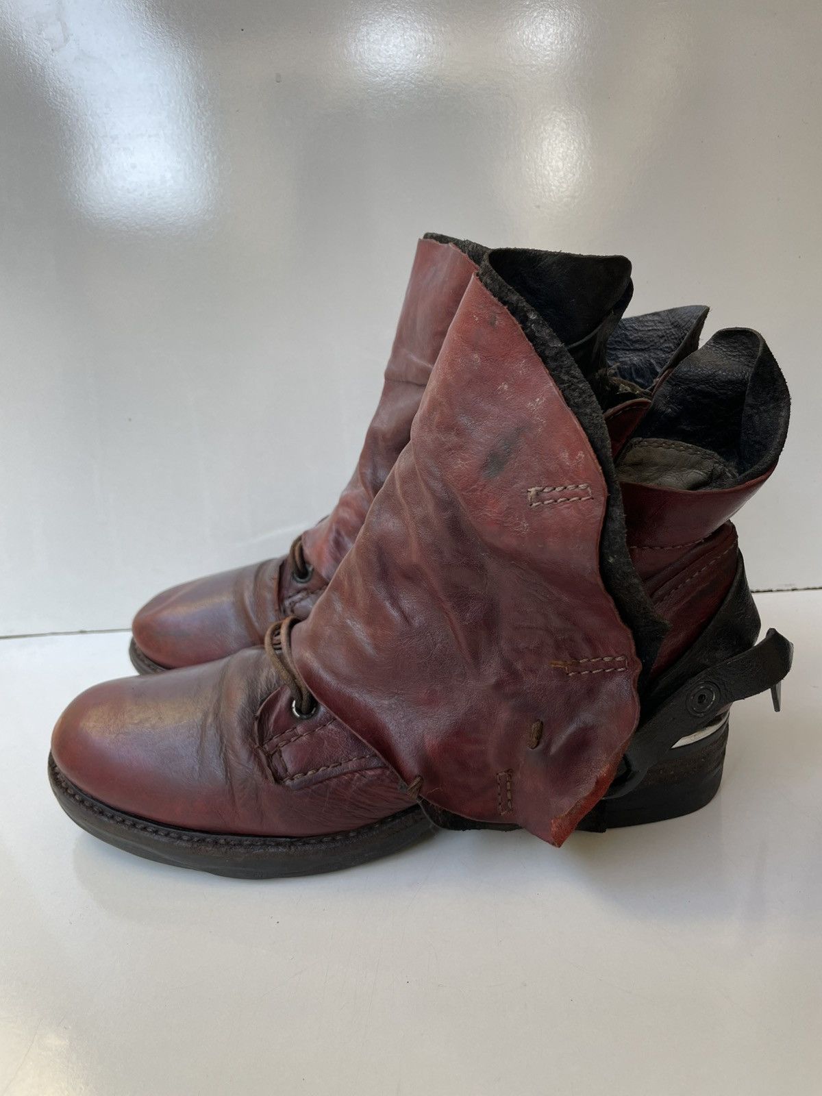 A.S.98 A.S.98 Leather Boho Biker Women's Boots EUR 37 | US 6.5 -7 Size US 7 / IT 37 - 6 Thumbnail