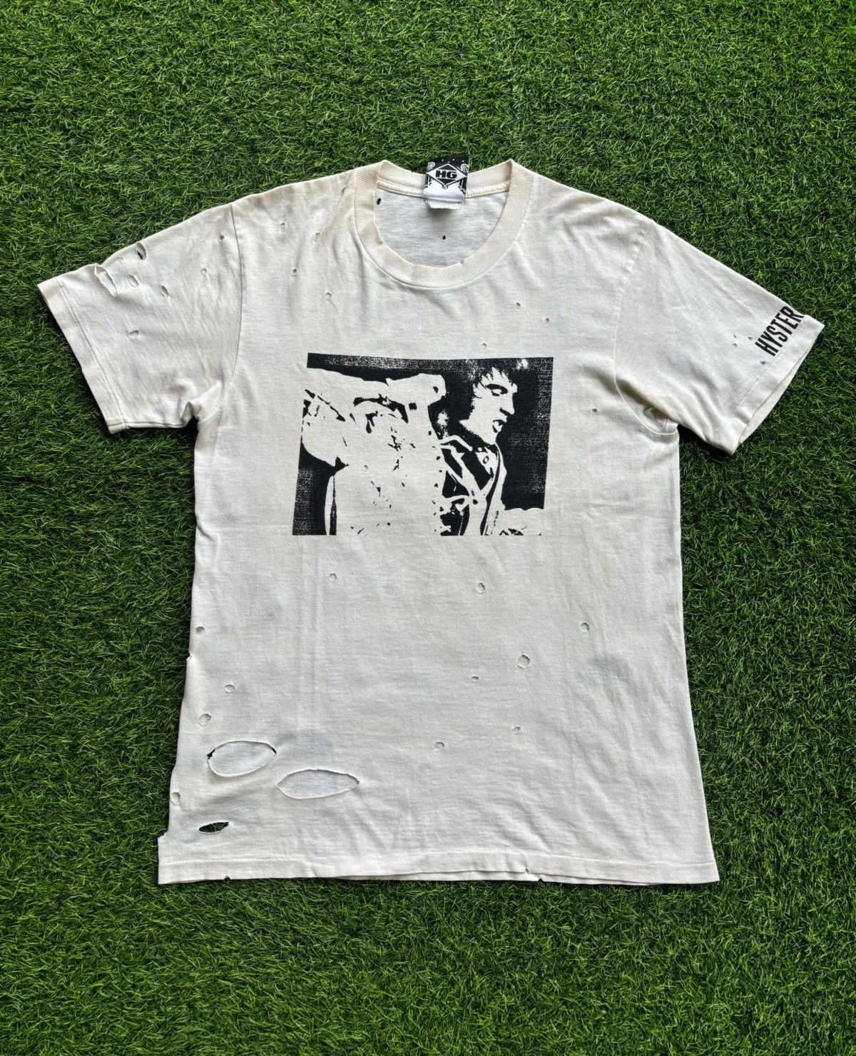 Hysteric Glamour Hysteric Glamour Elvis Presley Thrashed Tshirt Size US M / EU 48-50 / 2 - 1 Thumbnail
