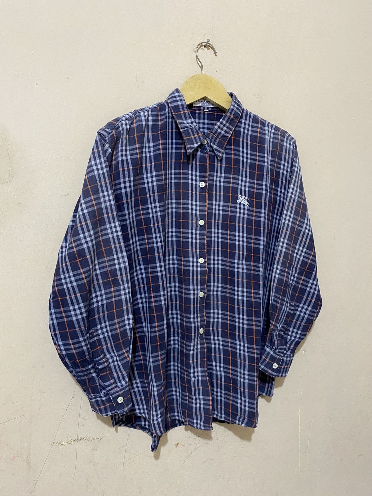 Burberry Vintage Burberrys Nova Check Button Shirt Size L / US 10 / IT 46 - 2 Thumbnail