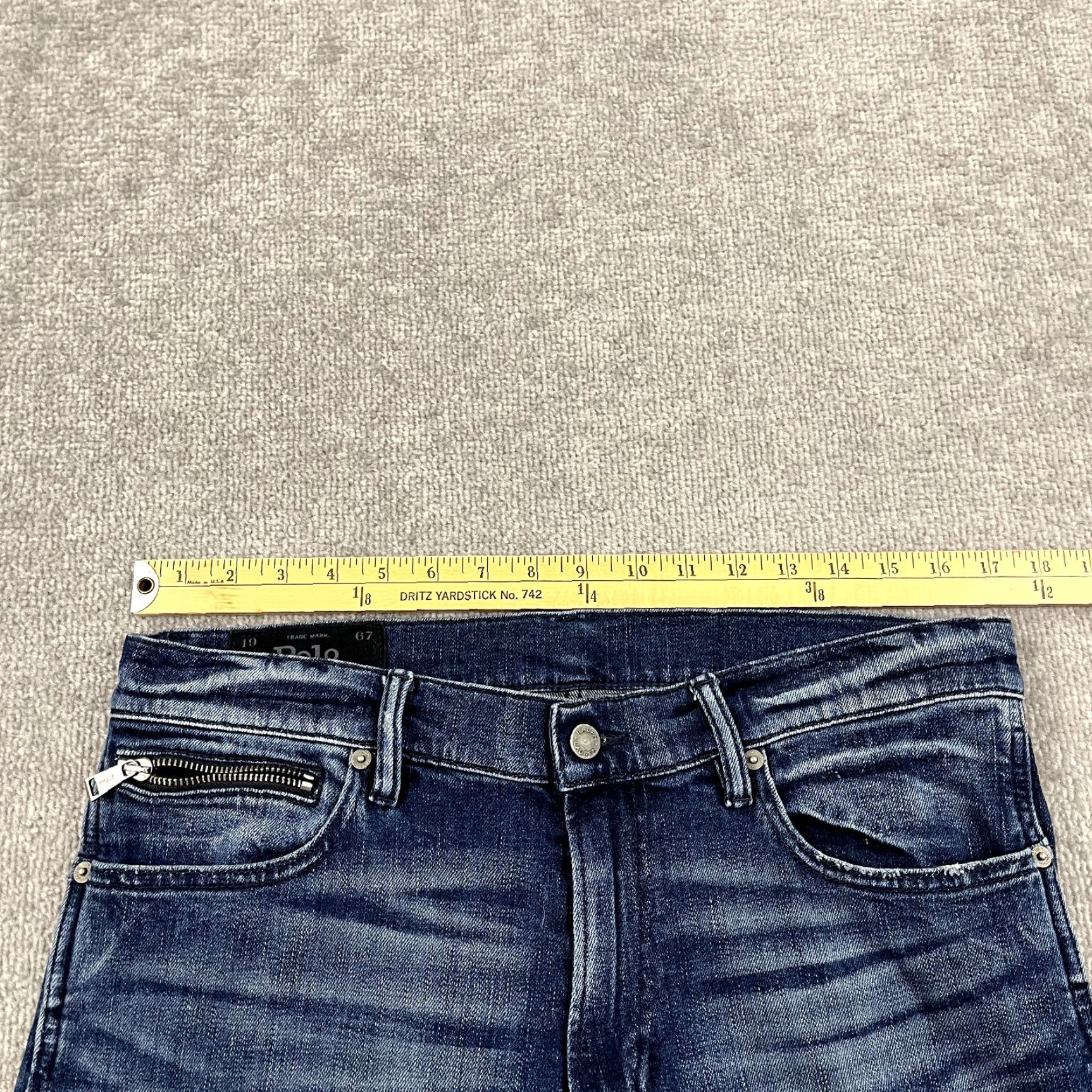 Polo Ralph Lauren VINTAGE Polo Ralph Lauren Jeans Men 32 x 30 Slim Fit Blue Denim 3D Knee Grunge Size US XS / EU 42 / 0 - 5 Thumbnail