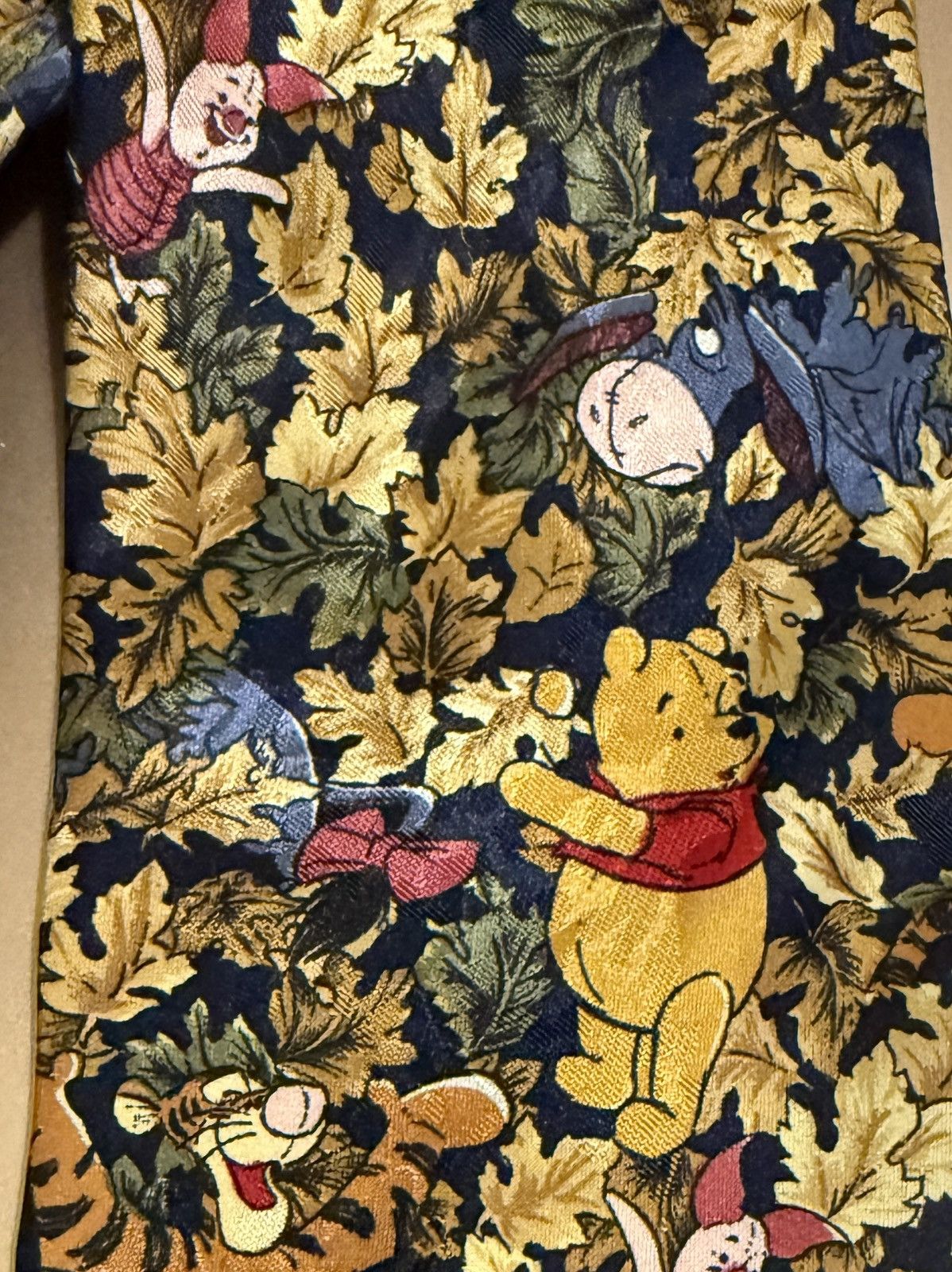 Disney The Disney Store Winnie The Pooh Harvest Autumn Silk Tie Size ONE SIZE - 6 Thumbnail