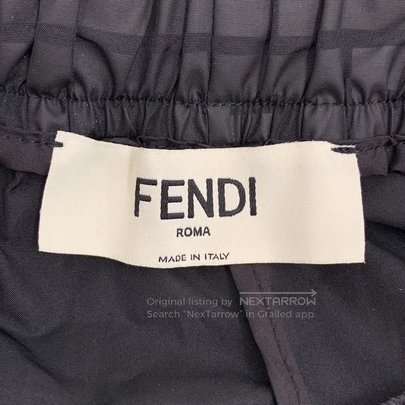 Fendi Fendi size M Black logo letter printed drawstring casual sp Size 24" / US 00 / IT 34 - 6 Thumbnail