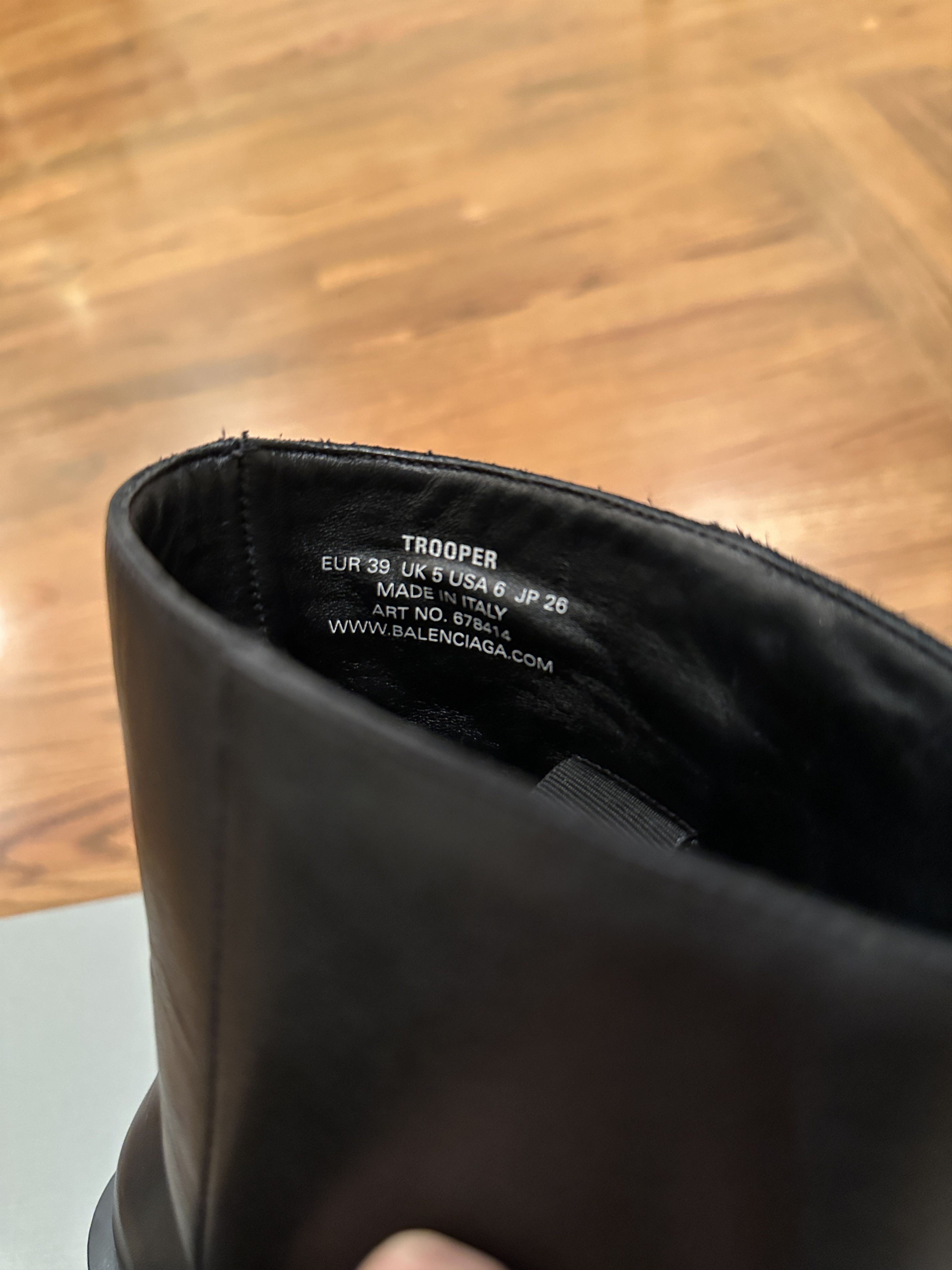 Balenciaga Calf Leather Trooper Boots Size US 6 / EU 39 - 3 Thumbnail