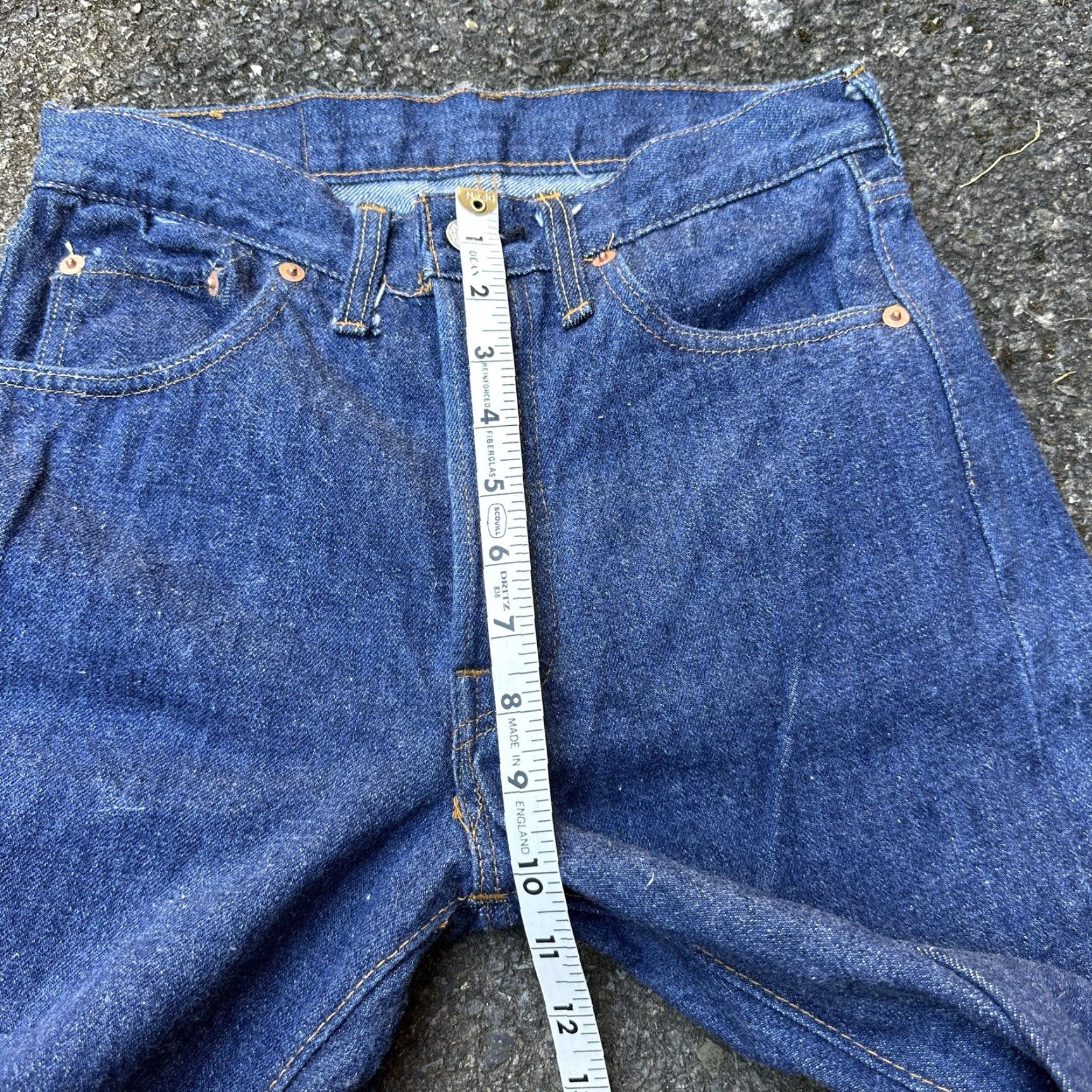 Levi's VINTAGE Levi's 501 XX Jeans 70s Redline Single Stitch 28x28 66 SS Dark Blue Cotton Denim Jeans Men Size US 28 / EU 44 - 6 Thumbnail