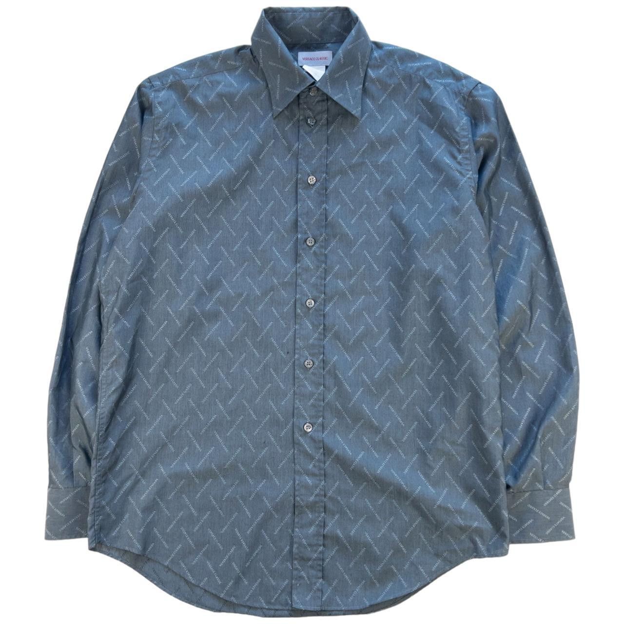 Versace Vintage Versace Monogram Button Up Shirt Size M Size US M / EU 48-50 / 2 - 1 Thumbnail