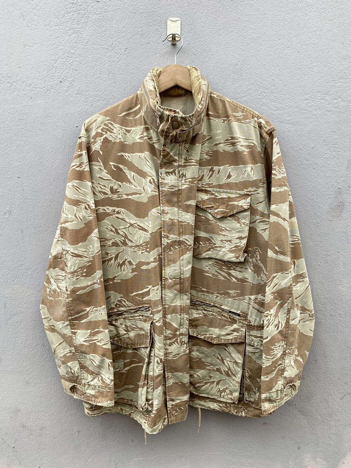 🔥RARE🔥 Vintage Post Overalls Tiger Stripes Military Jacket