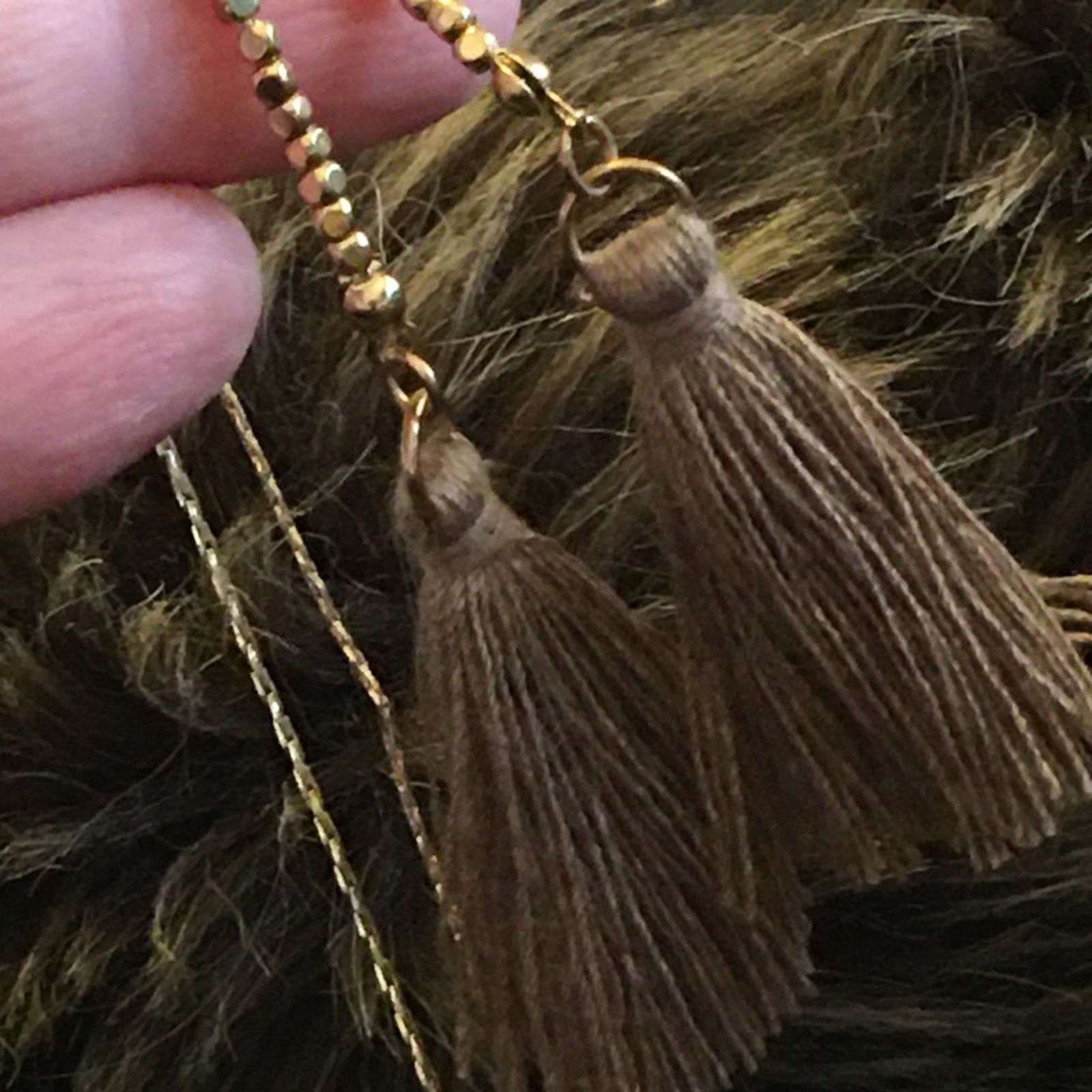Vintage Vintage gold tone chain beaded fringe necklace Size ONE SIZE - 4 Thumbnail