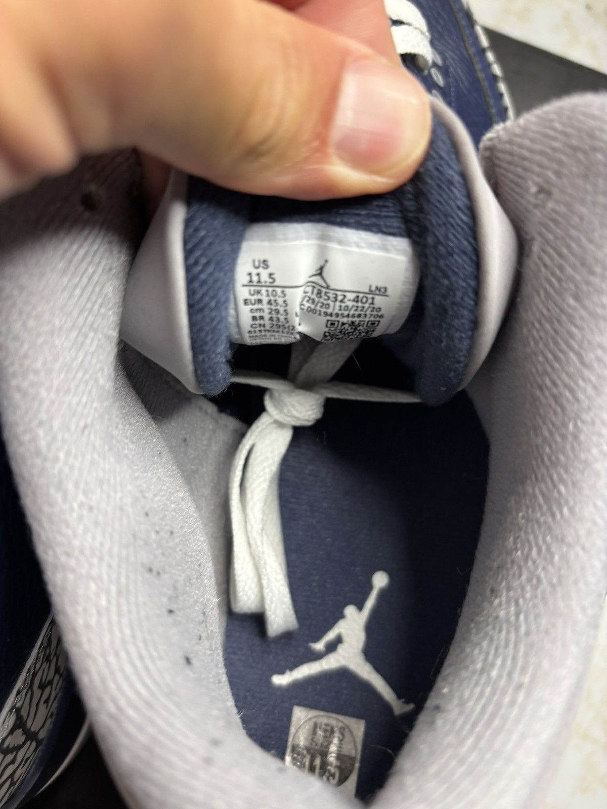 Jordan Brand Air Jordan 3 Retro georgetown Size US 11.5 / EU 44-45 - 6 Thumbnail