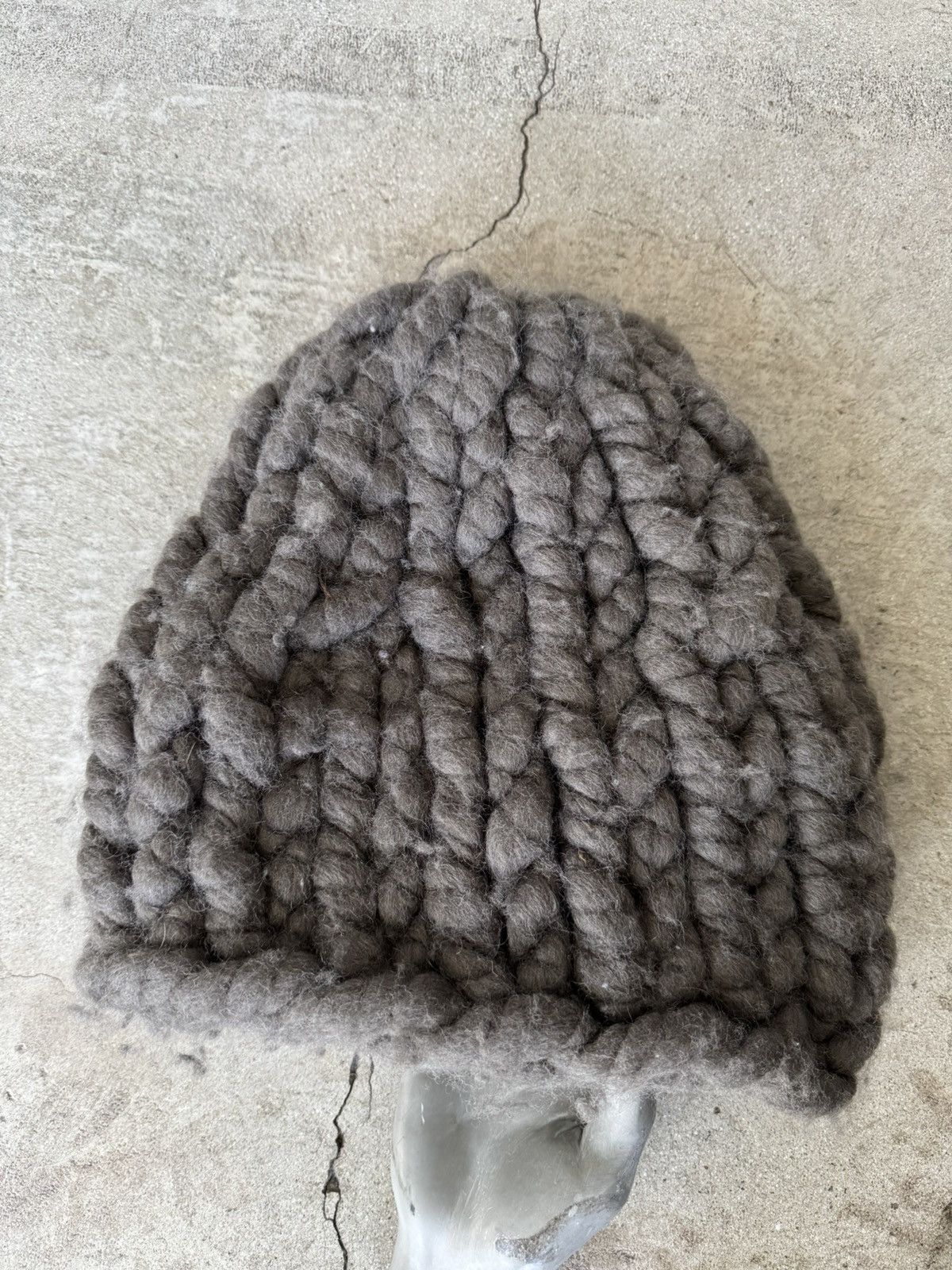 Rick Owens ARCHIVE RICK OWENS MERINO WOOL KNIT BEANIE Size ONE SIZE - 1 Thumbnail
