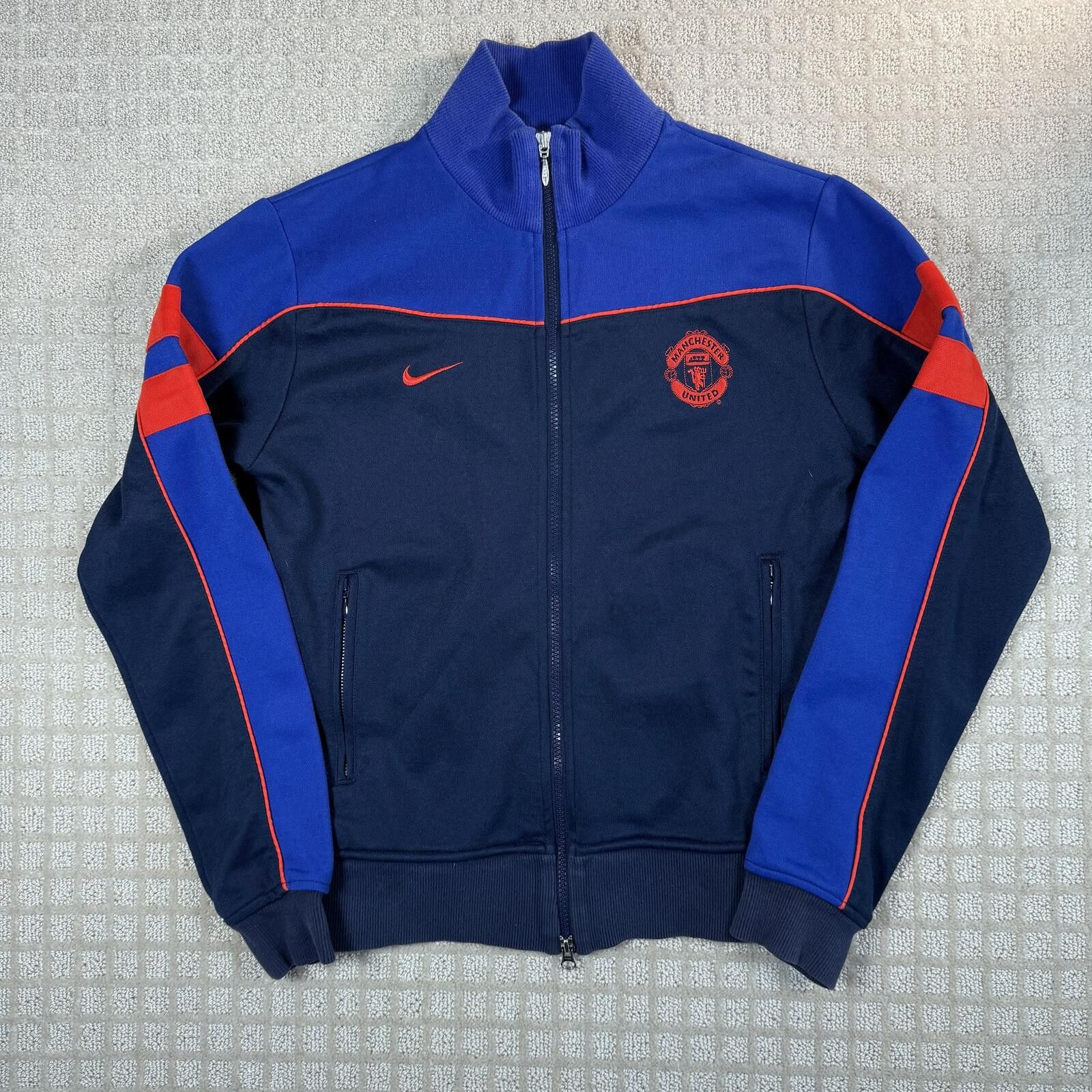 Nike Nike Manchester United Track Jacket Zip Up Navy Red M Size US M / EU 48-50 / 2 - 1 Thumbnail