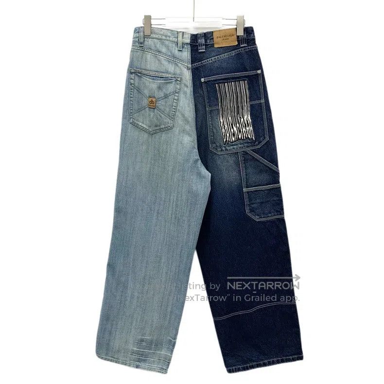 Balenciaga Balenciaga size S Color-Blocked Distressed Cotton Casual S Size US 27 - 2 Thumbnail