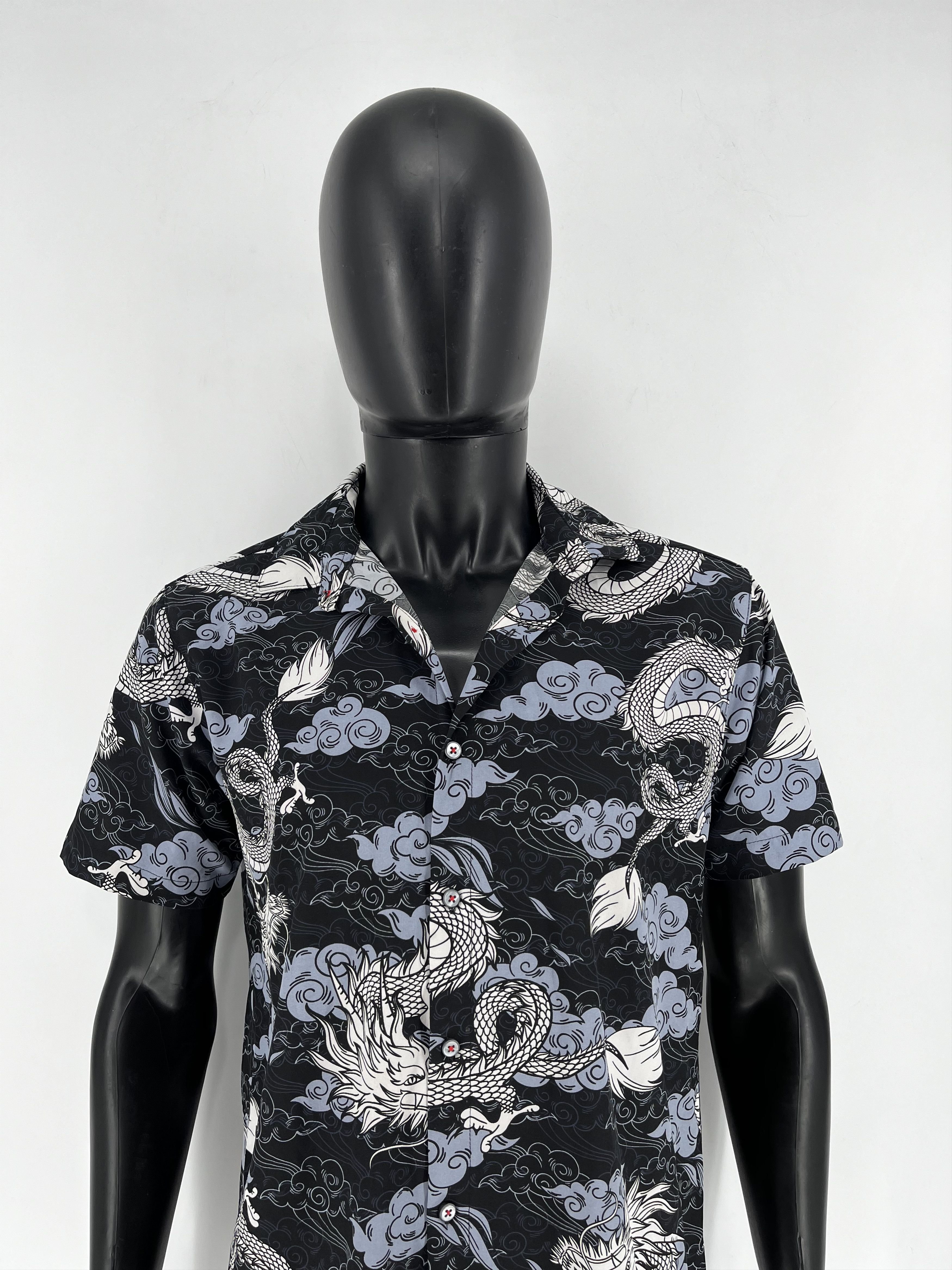 Japanese Brand Vintage Y2k Washed AvantGarde Tribal Tee Dragon Button Ups Size US M / EU 48-50 / 2 - 1 Thumbnail