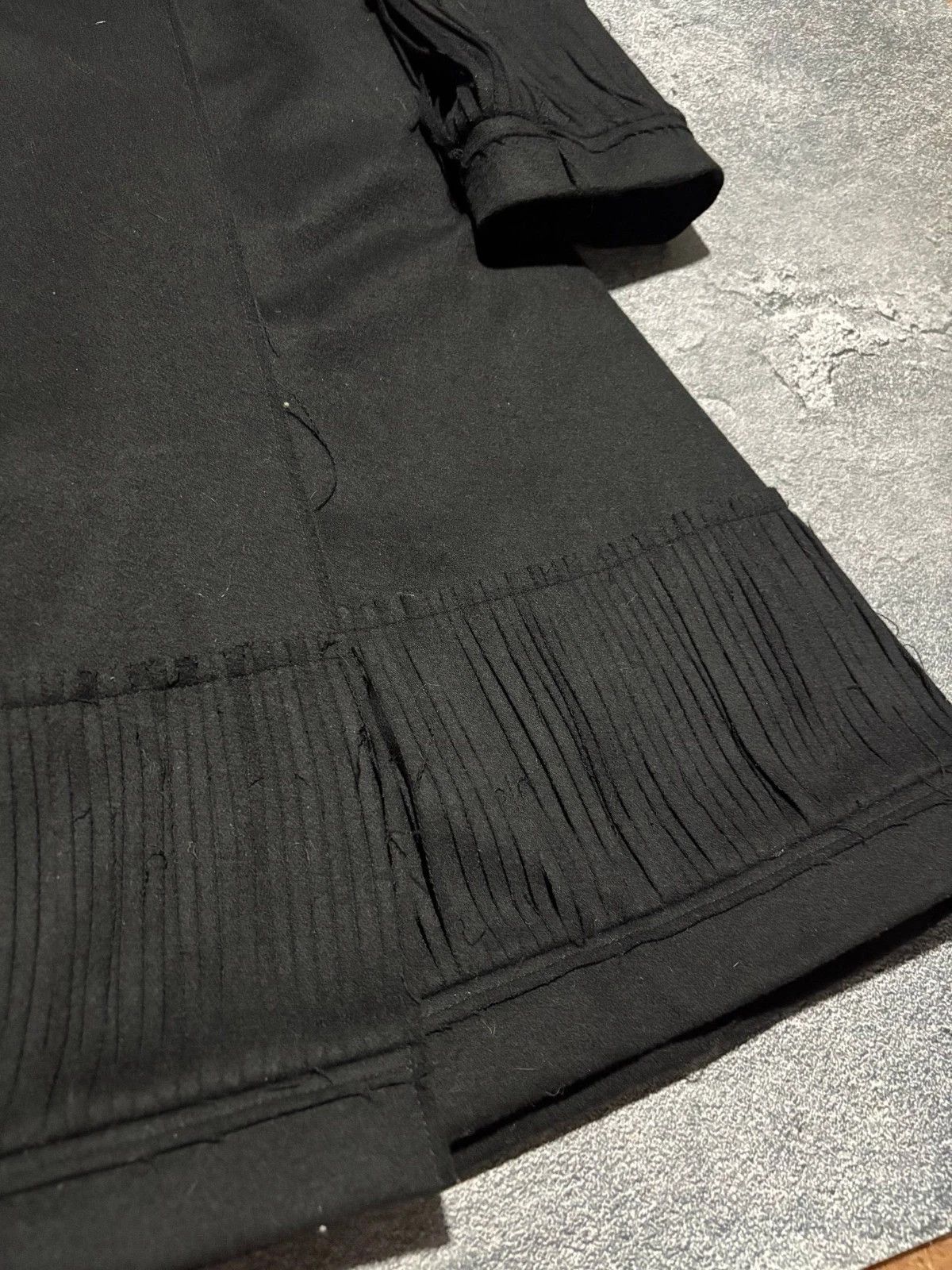 Yves Saint Laurent Archive YSL Yves Saint Laurent Black Deconstructed Wool Coat Size US M / EU 48-50 / 2 - 12 Thumbnail