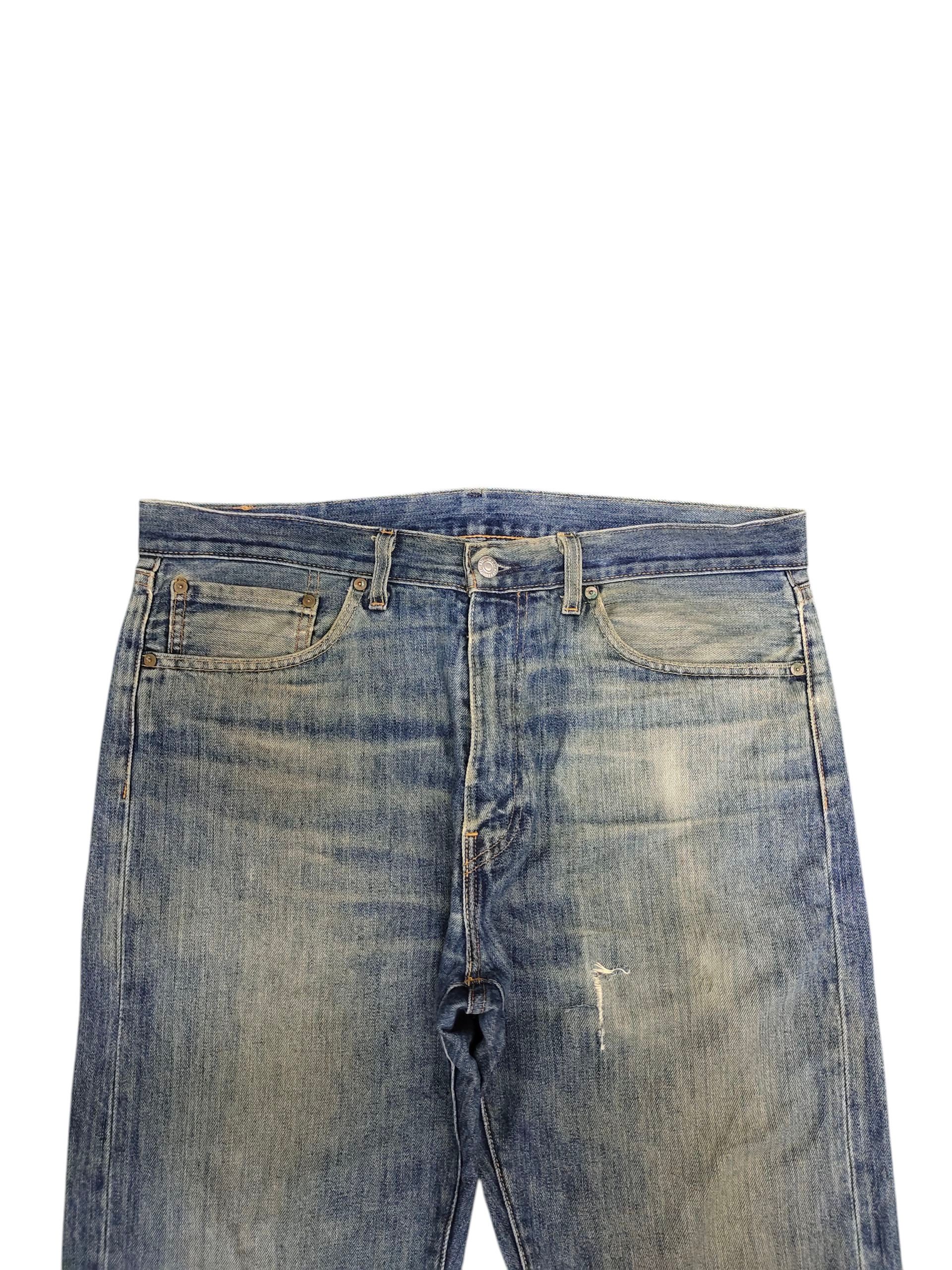Levi's Levis 505 Clawmark Distress Faded Denim Jeans Grunge Size US 36 / EU 52 - 2 Thumbnail