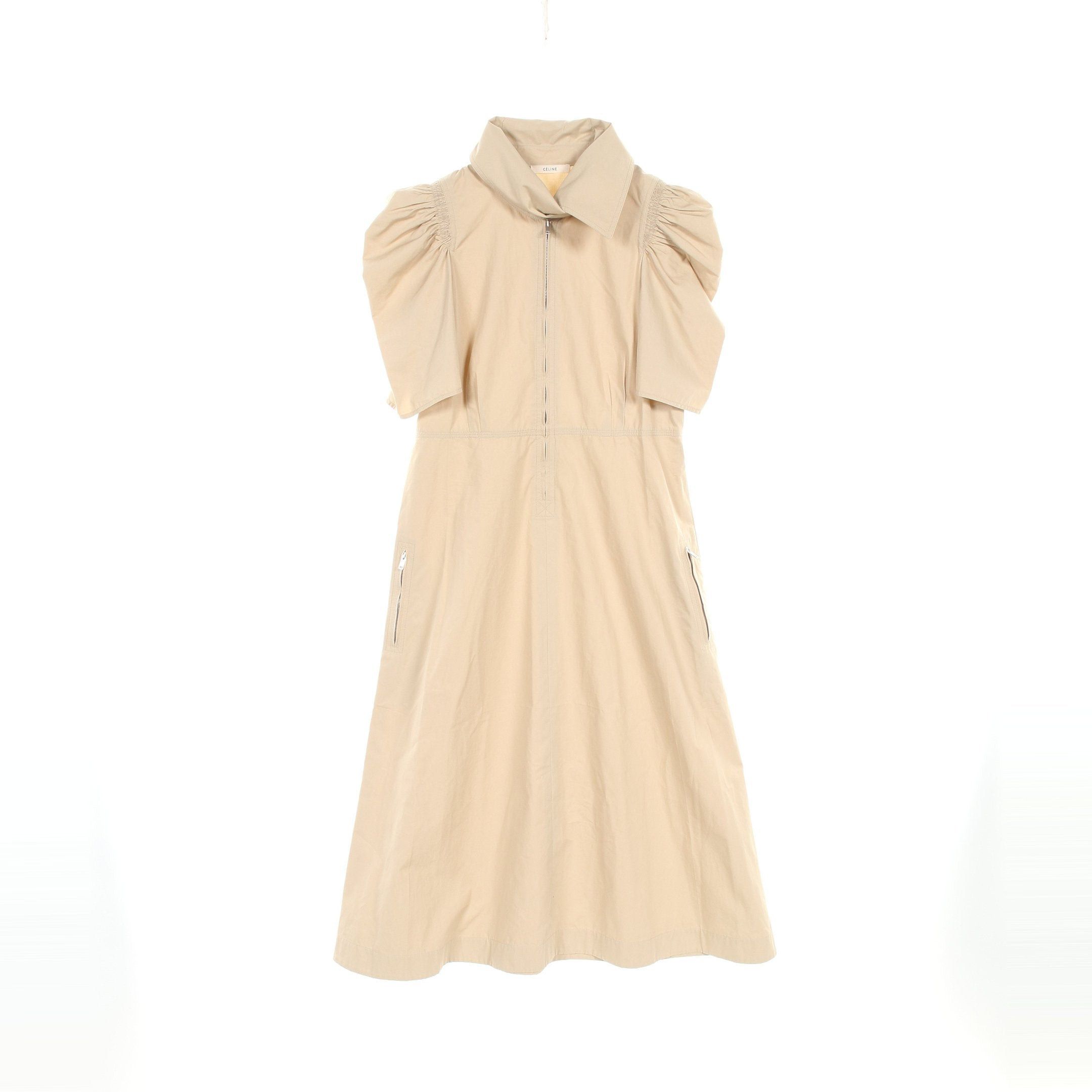 Celine Celine One Piece Half Zip Cotton Beige Size ONE SIZE - 1 Thumbnail