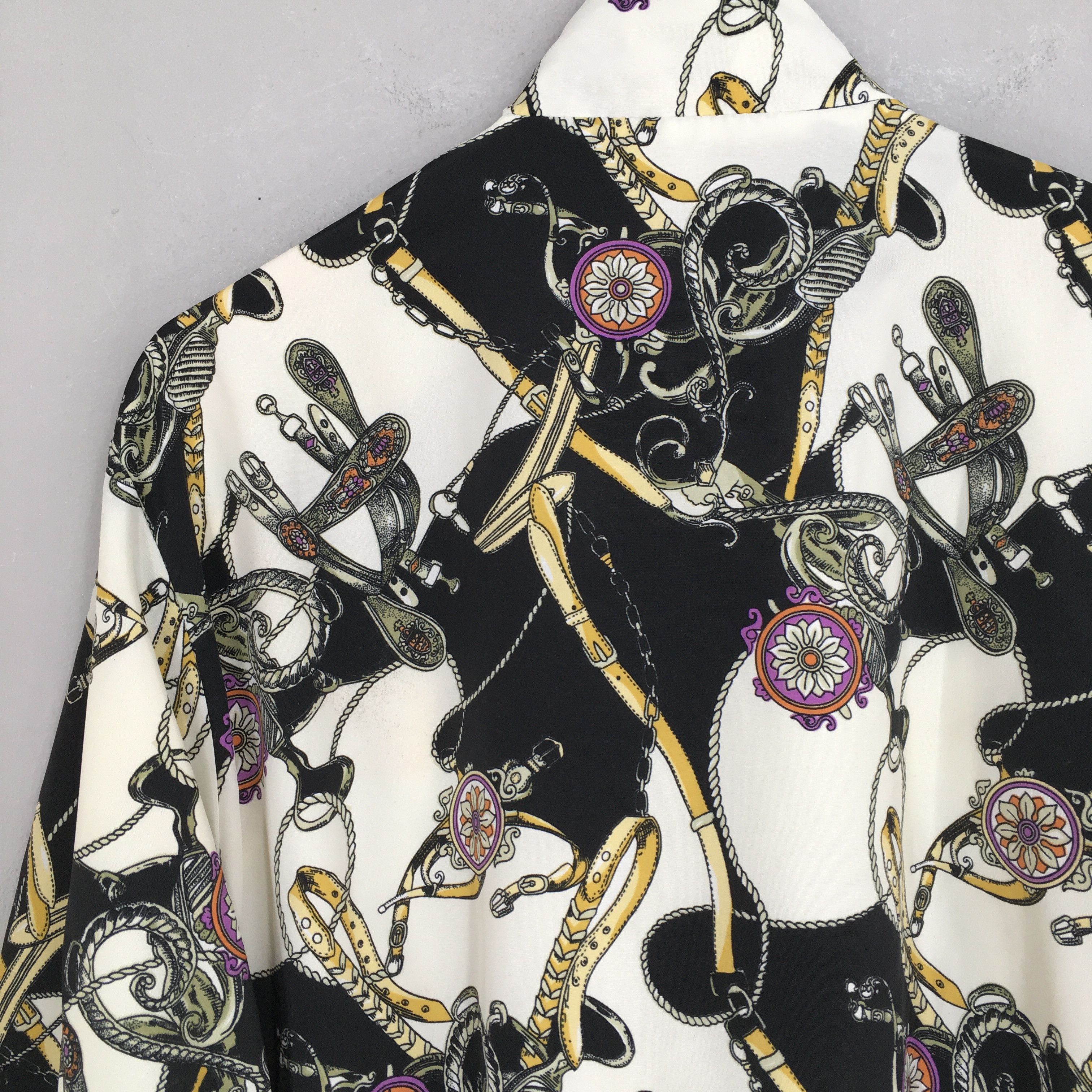 Vintage Vintage 1990s Bomber Baroque Luxury Belt Jacket Large Size US L / EU 52-54 / 3 - 8 Thumbnail