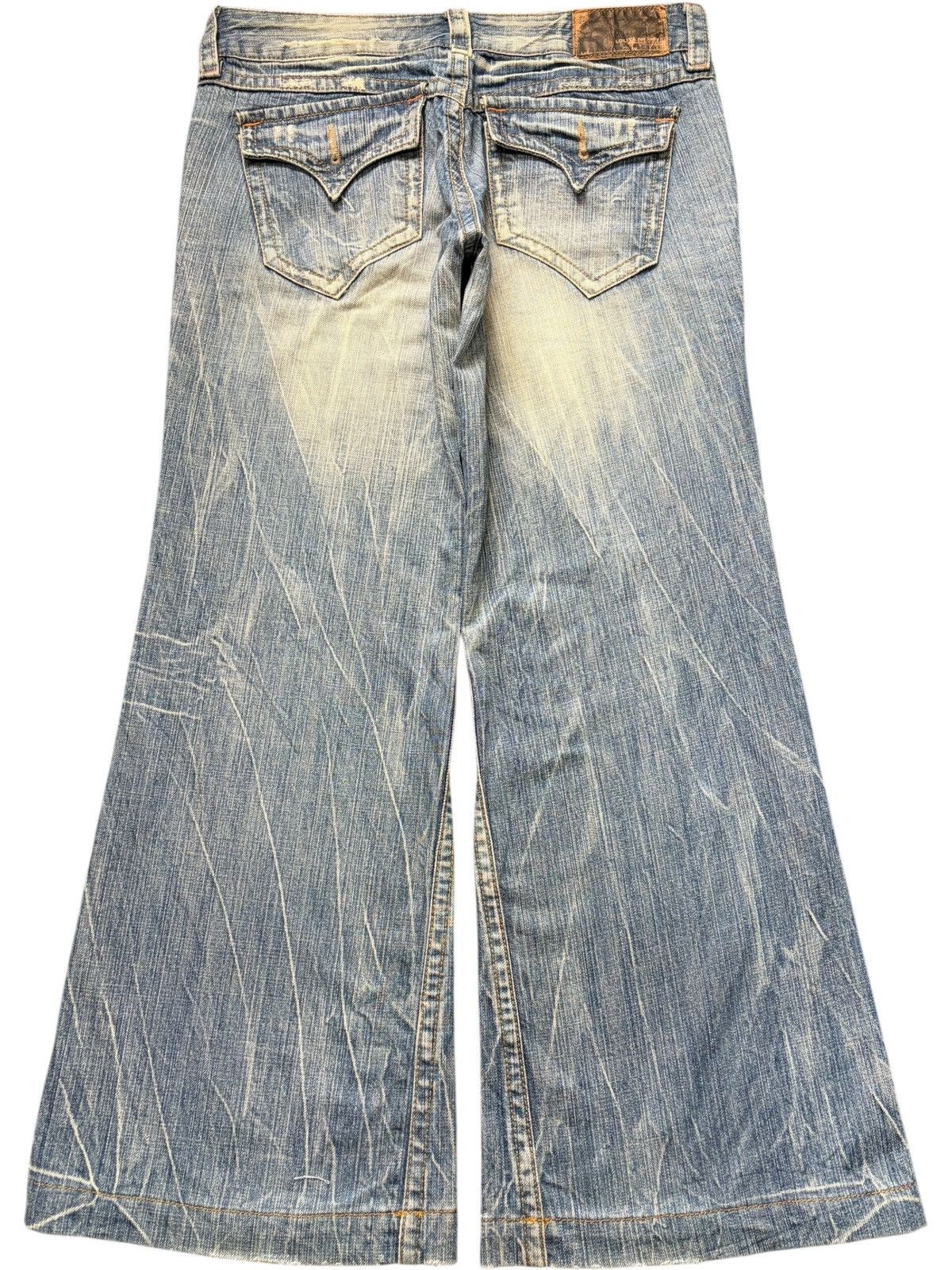 Acne Studios Vintage Japanese Lolita Distress Low Rise Flare Jeans Size 32" / US 10 / IT 46 - 2 Thumbnail