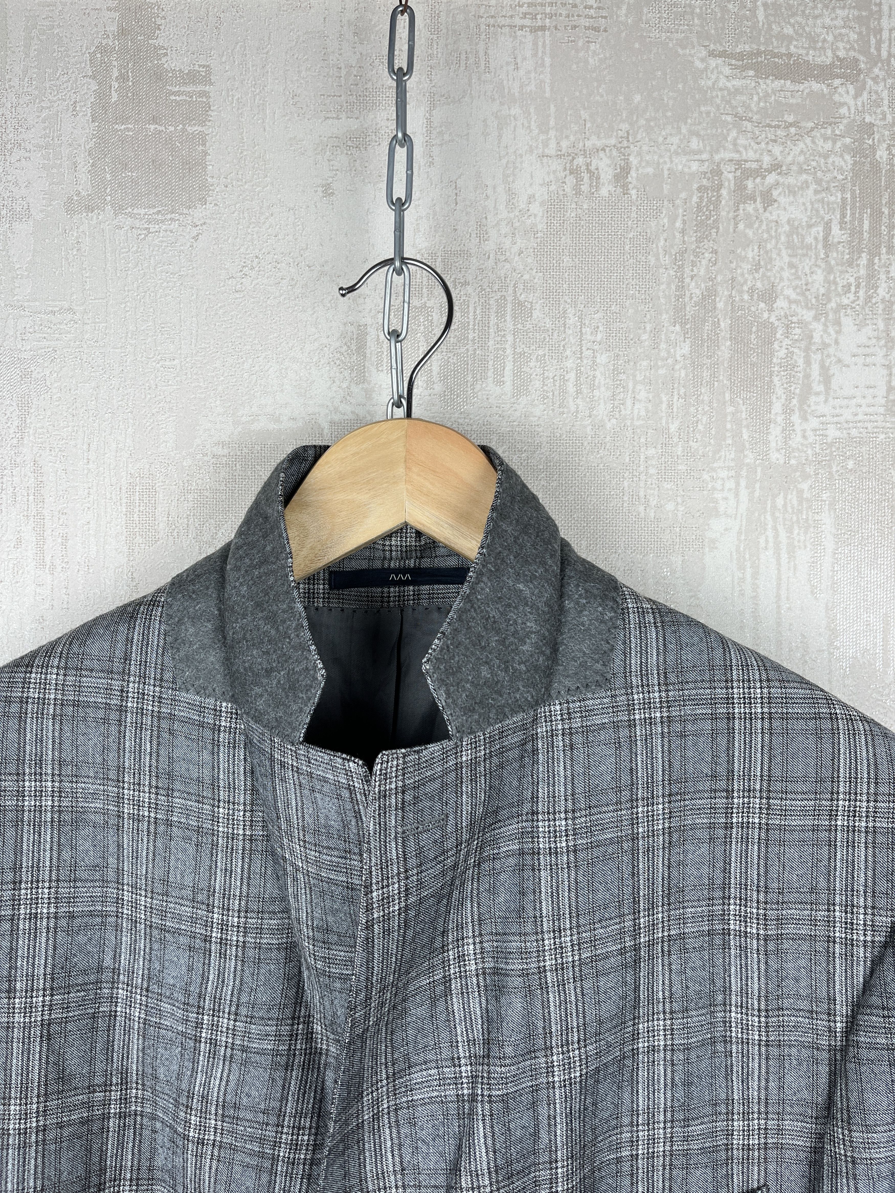 Designer Eduard Dressler Super 130's Shaped Fit Plaid Wool Blazer Size US L / EU 52-54 / 3 - 5 Thumbnail