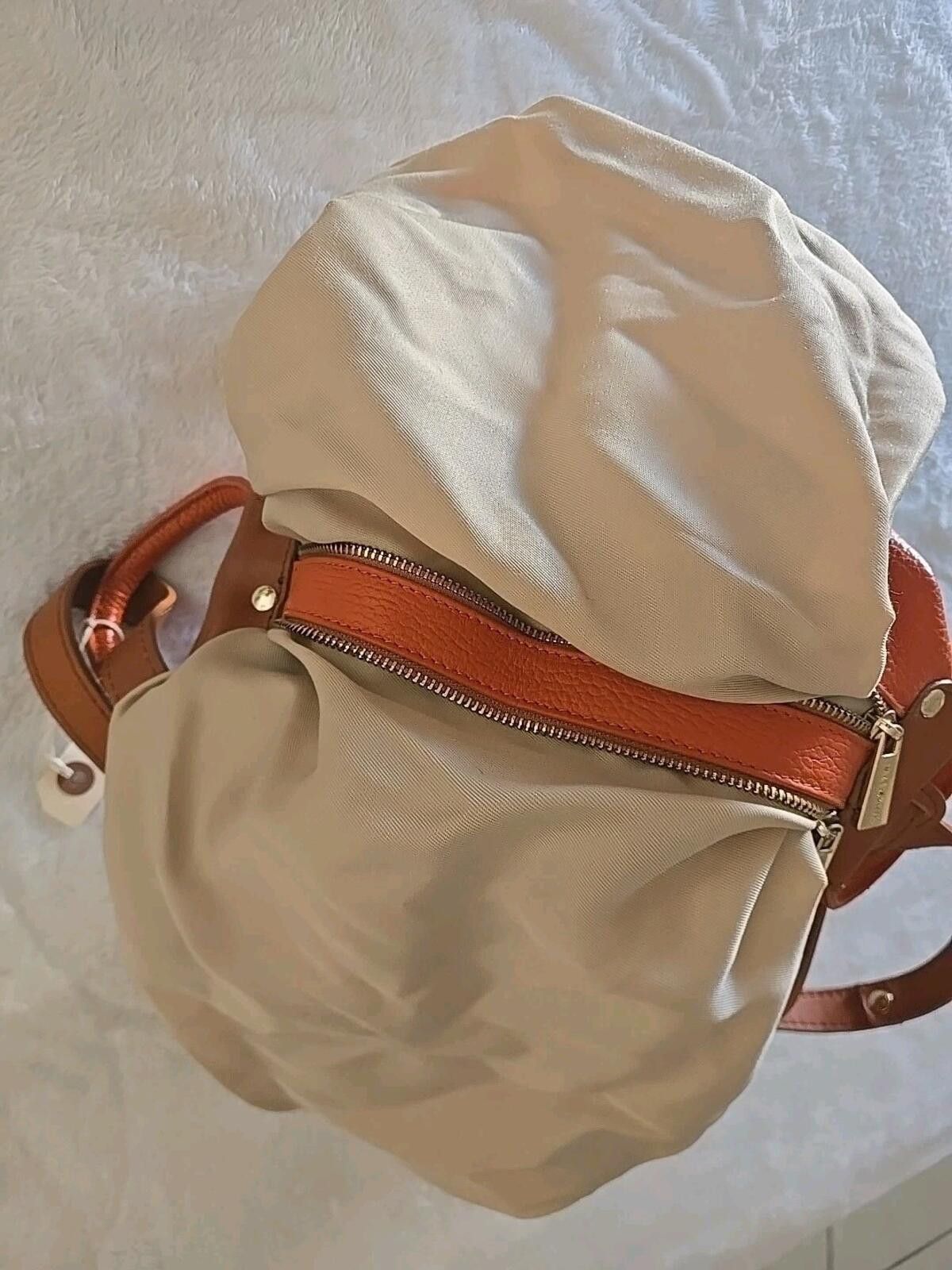 Valentino Valentina Backpack Shoulder Bag Leather Orange Italy Size ONE SIZE - 9 Thumbnail