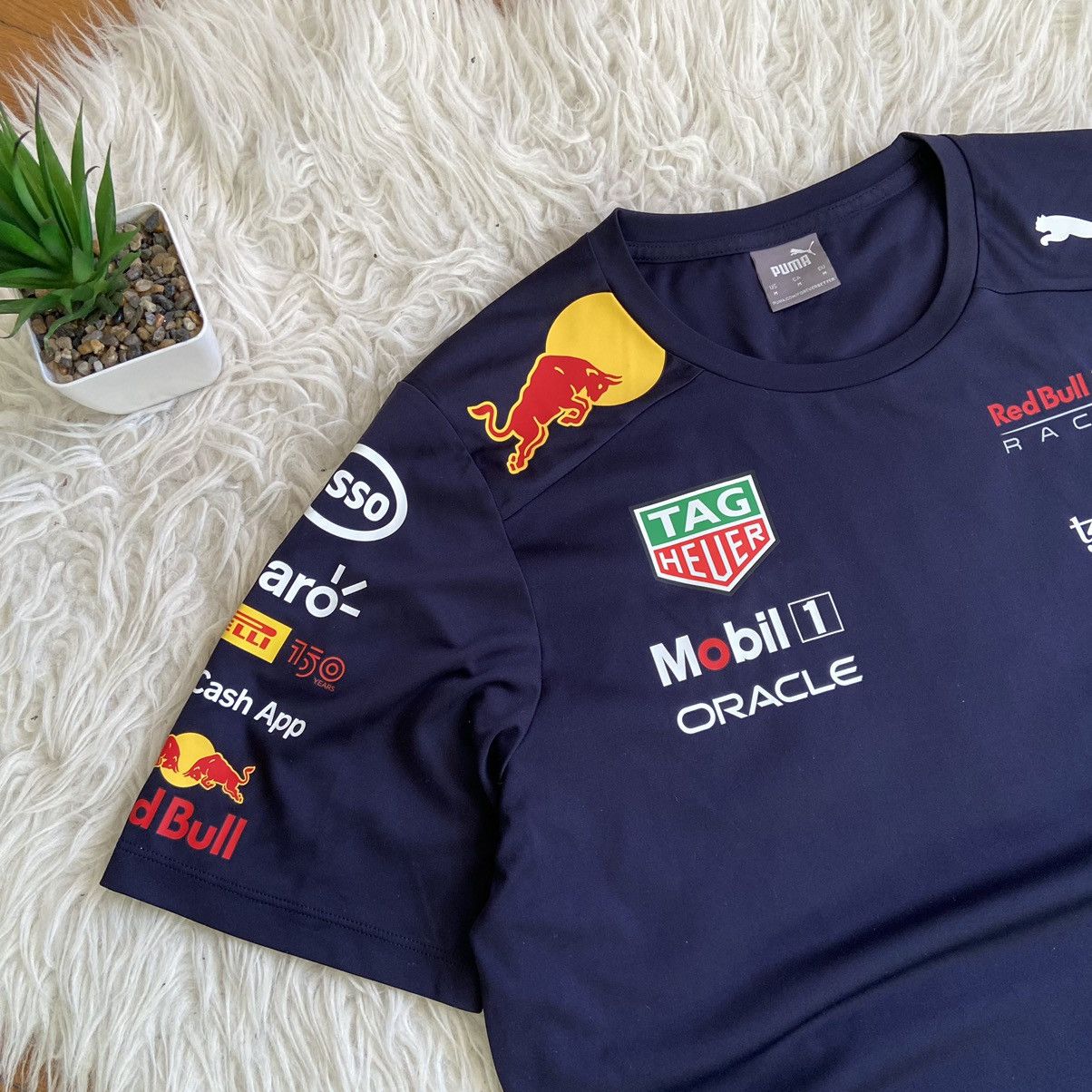 Red Bull 📌 Vintage Red Bull Big Logo Puma Racing Blokecore Jersey Tee Size US M / EU 48-50 / 2 - 3 Thumbnail