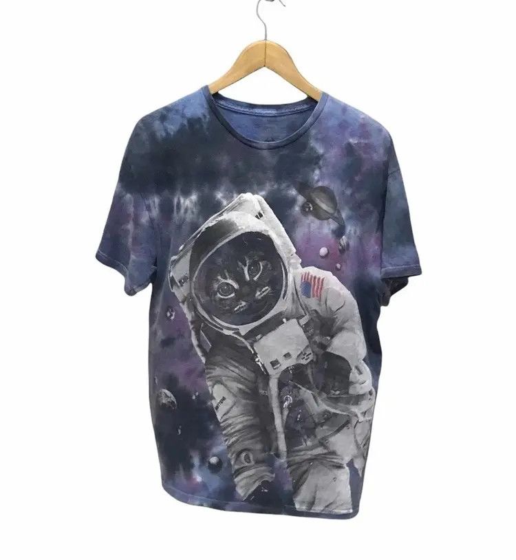 Vintage Vintage Y2K Tie Dye Cat Astronout Mitten Off Cat Moon Talk Size US M / EU 48-50 / 2 - 1 Thumbnail
