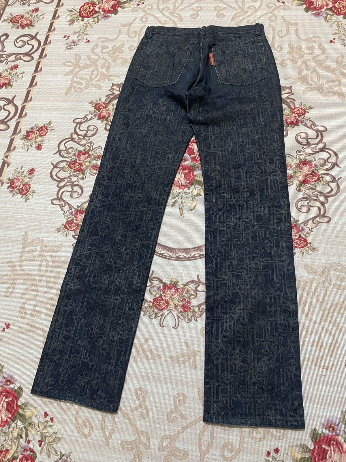 If Six Was Nine Rare Custom Culture Crossover Over Print Punk Style Denim Size US 27 - 10 Thumbnail