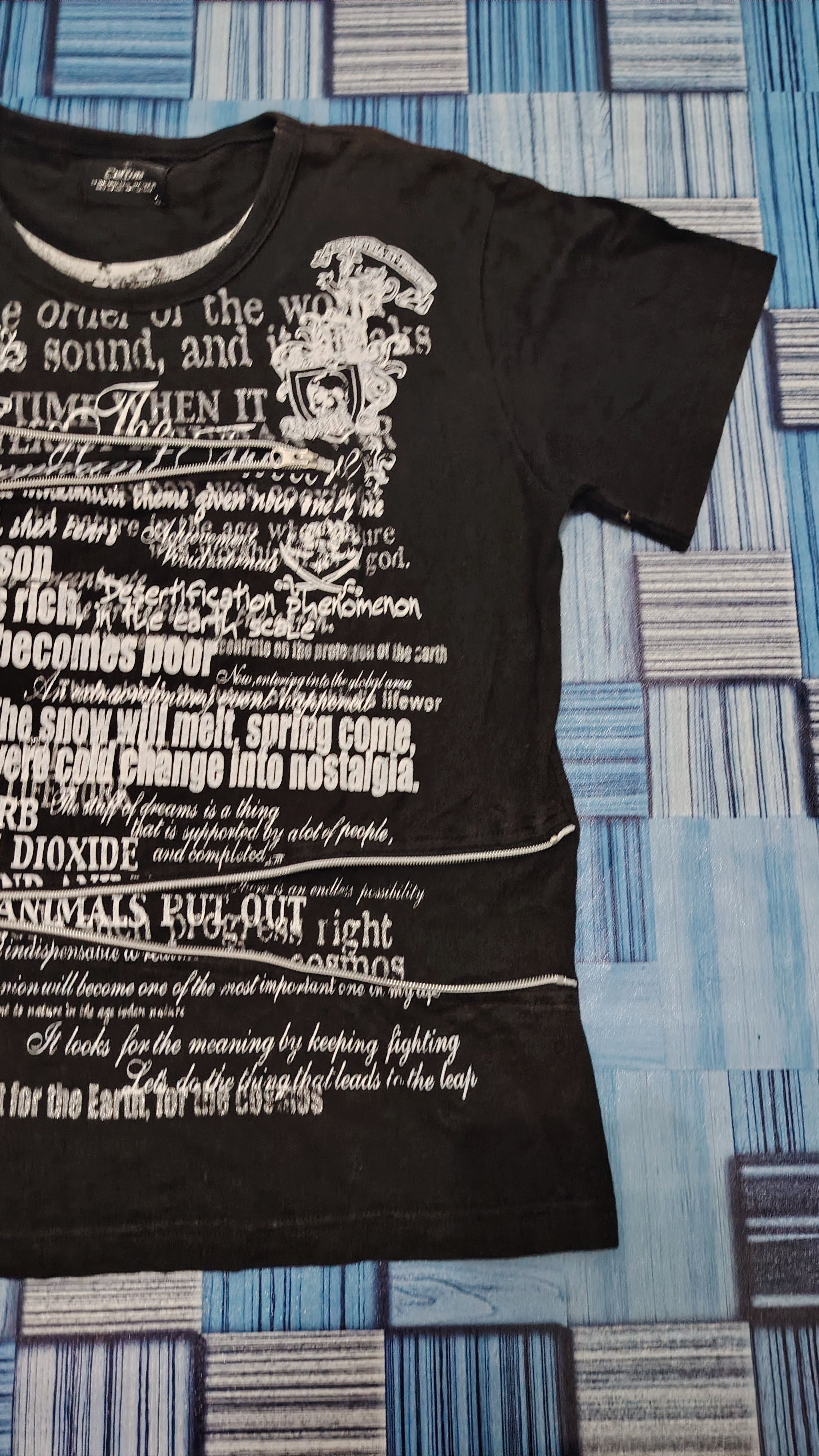 14th Addiction Collins Punk rock style avant garde t shirt zipper Size US M / EU 48-50 / 2 - 6 Thumbnail