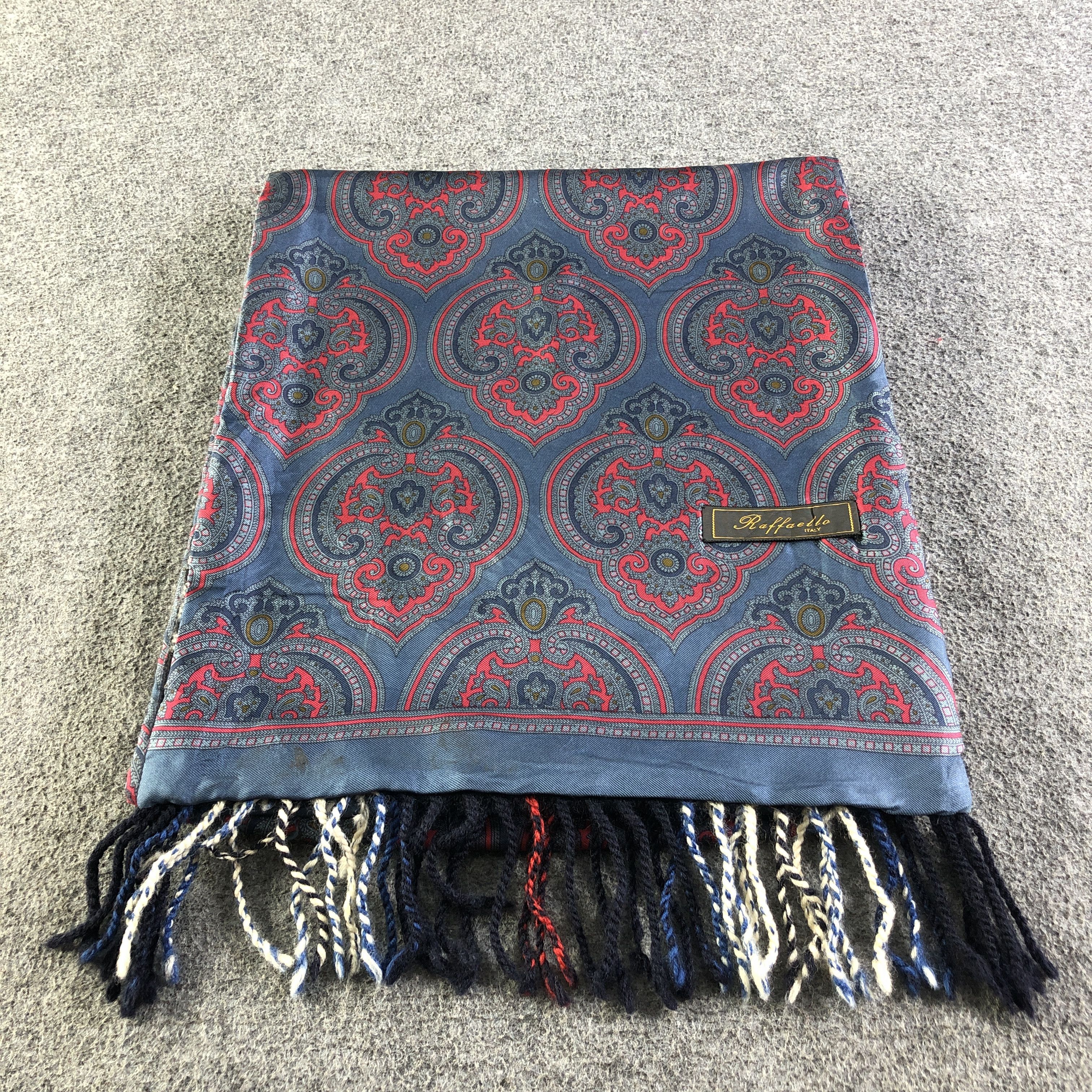 Vintage Rafaello Paisley Silk/Wool Scarf Muffler Neckwear V2785 Size ONE SIZE - 3 Thumbnail