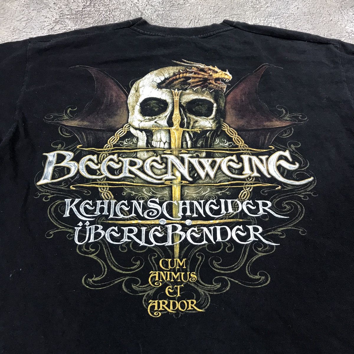 Vintage Vintage 90s Krokus Schneider Skull Graphic Tee Grunge Slim L Size US L / EU 52-54 / 3 - 5 Thumbnail