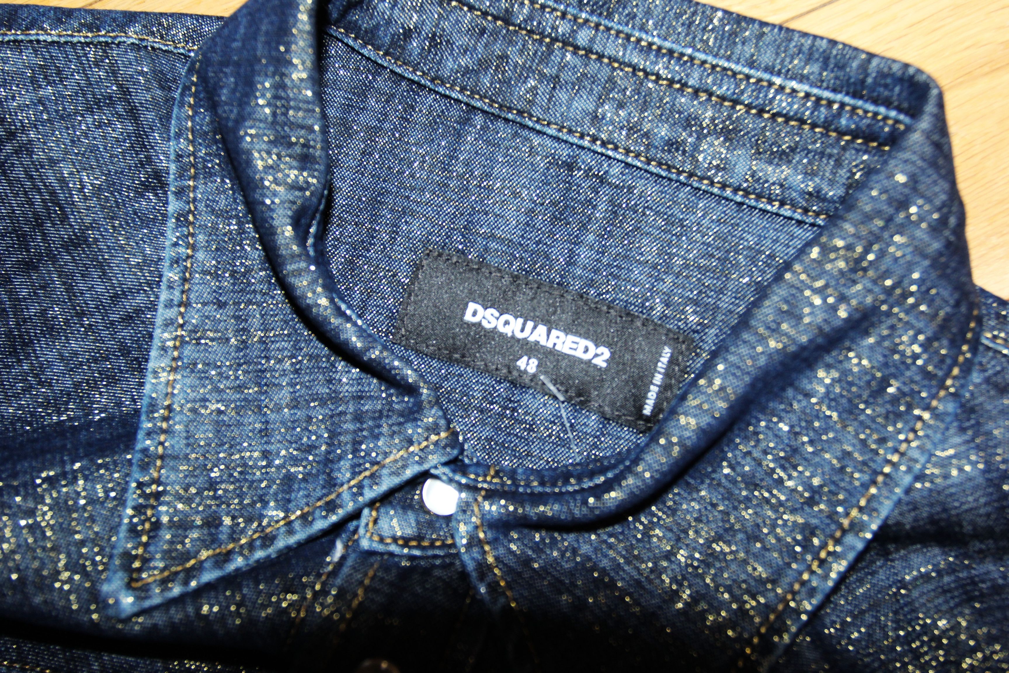 Dsquared2 BNWT AW25 DSQUARED2 LUREX THREAD DENIM SHIRT 48 Size US M / EU 48-50 / 2 - 8 Thumbnail