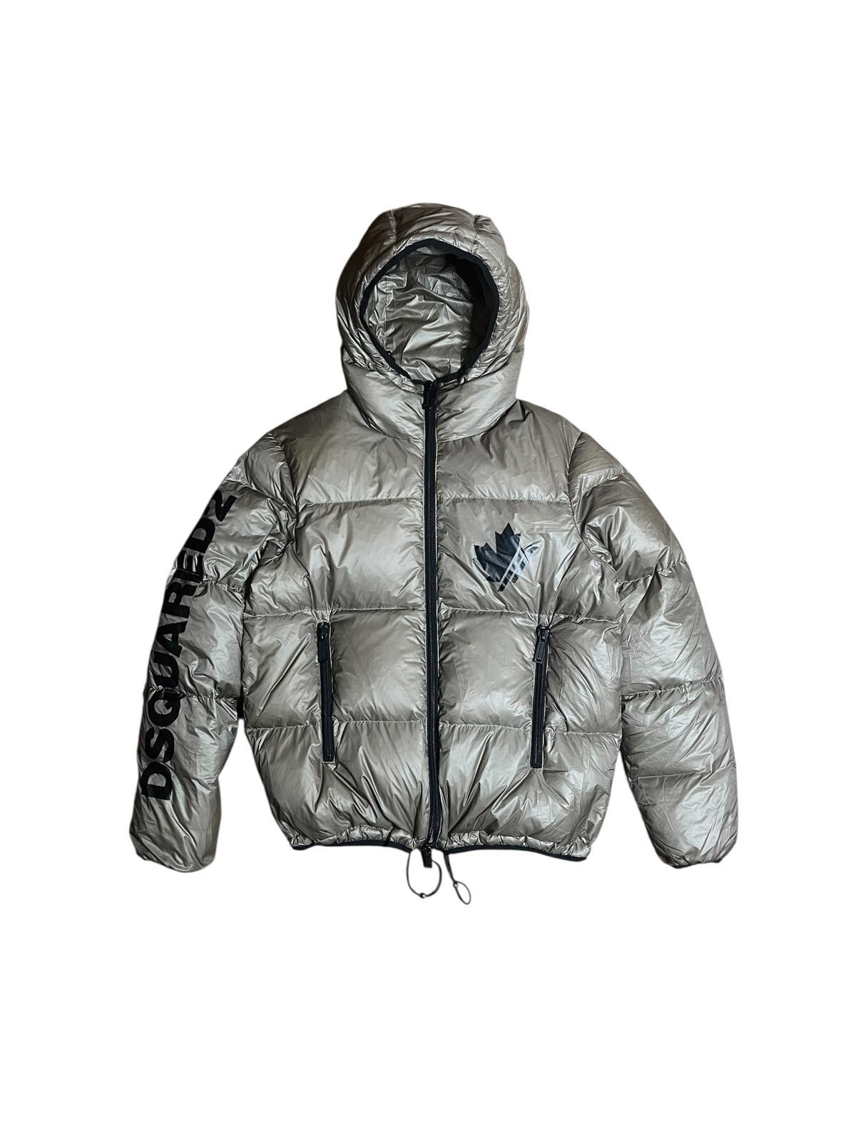 Dsquared2 DSQUARED2 Khaki Olive Metallic Down Puffer Jacket Hooded Size US M / EU 48-50 / 2 - 1 Thumbnail