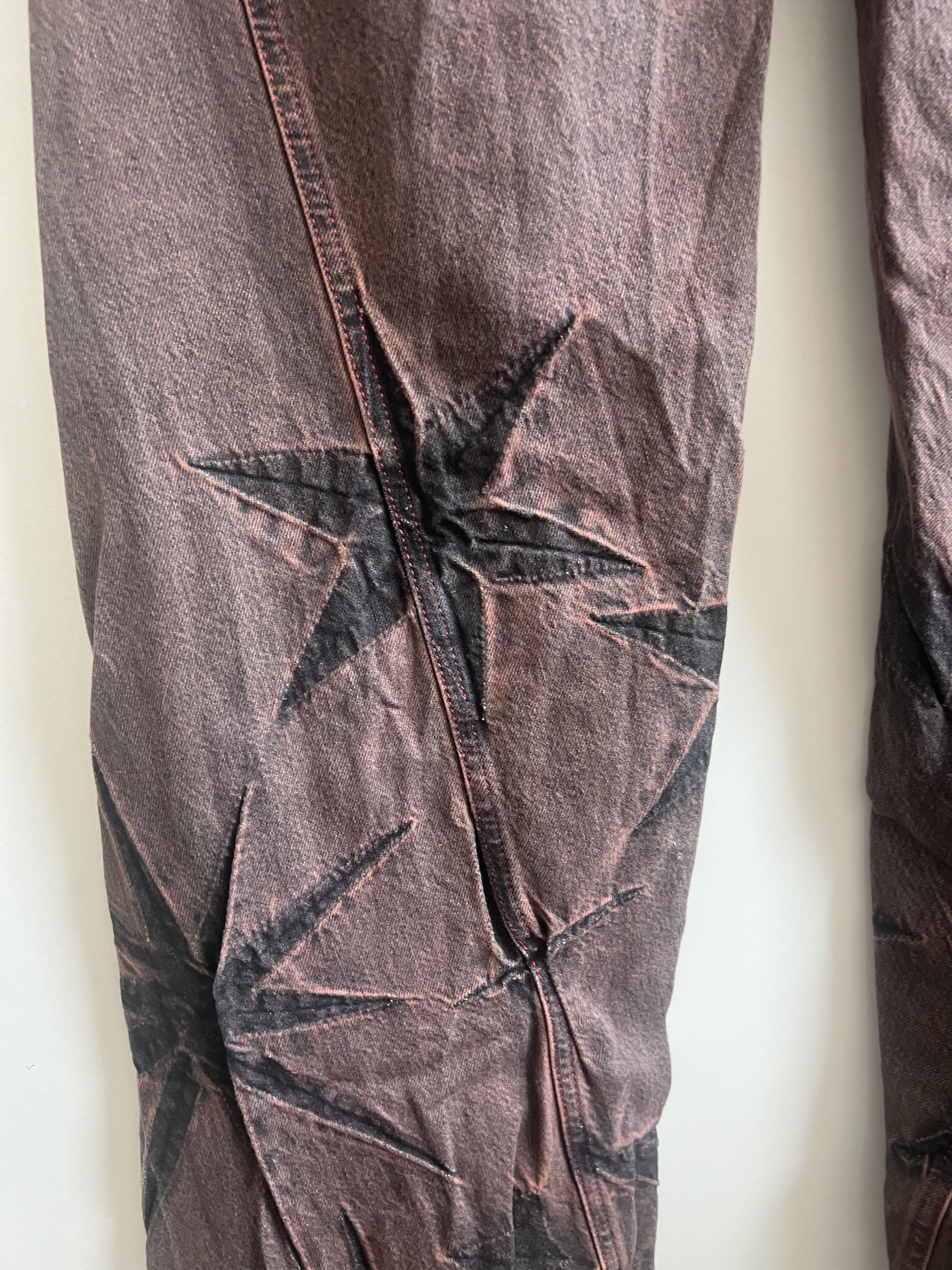 SSENSE Masha Popova RUNWAY Washed Brown Boyfriend Rust Jeans Size US 31 - 9 Thumbnail