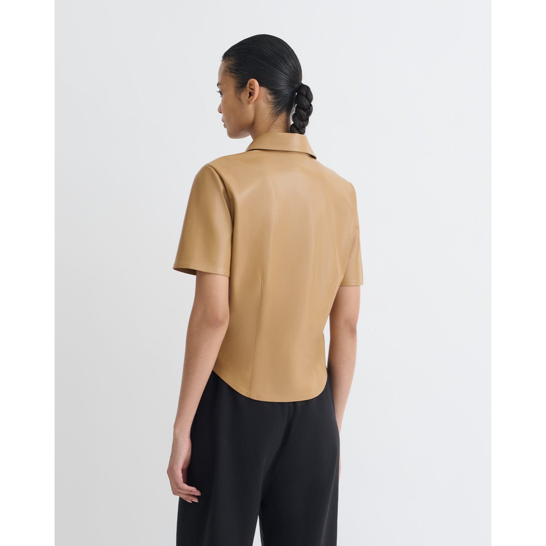 Nanushka Nanushka CLARE Okobor™Alt-Leather Shirt Button Up Short Slee Size S / US 4 / IT 40 - 11 Thumbnail