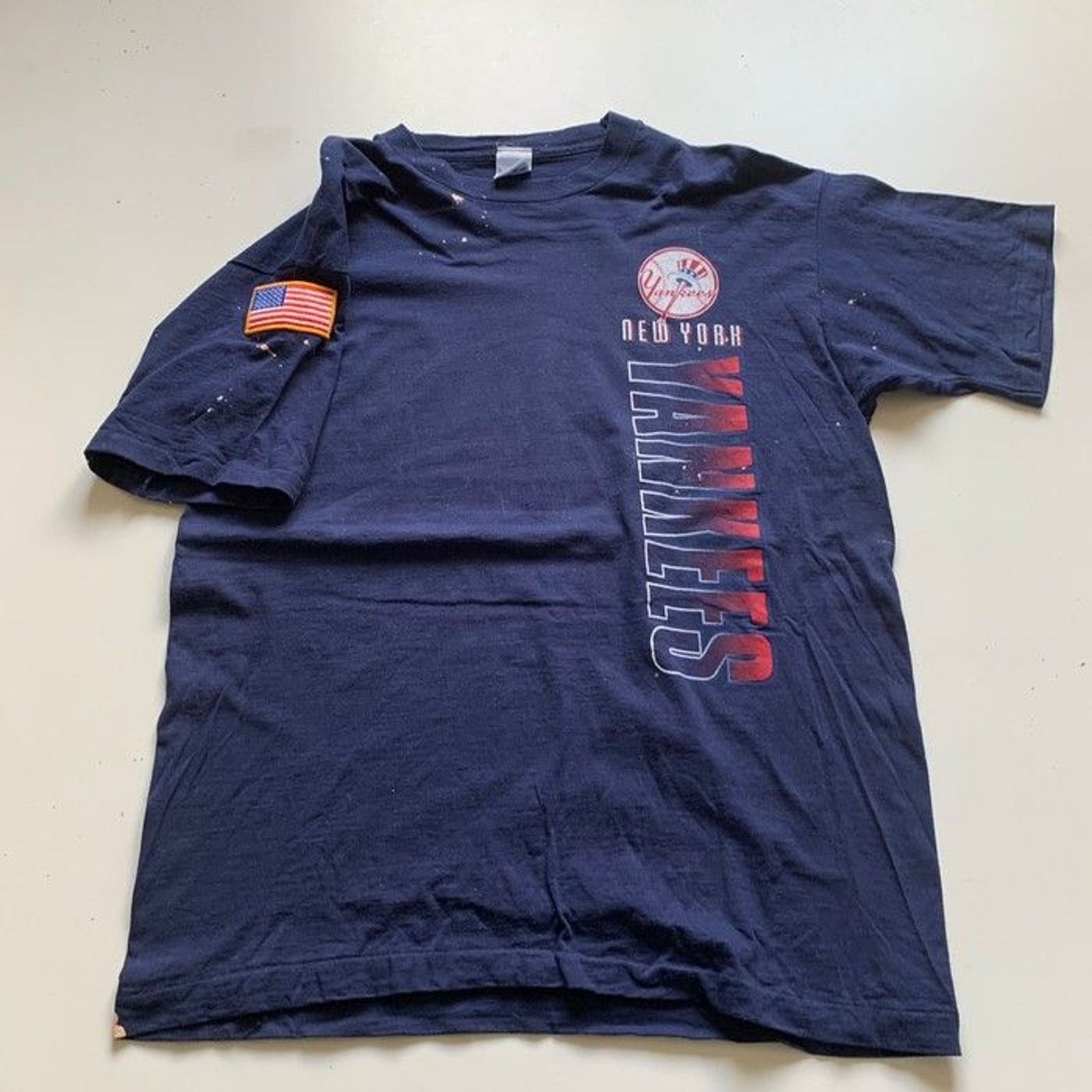 MLB × New York Yankees × Vintage Vintage 90s New York Yankees MLB Salem Graphic T Shirt Large Size US L / EU 52-54 / 3 - 3 Thumbnail