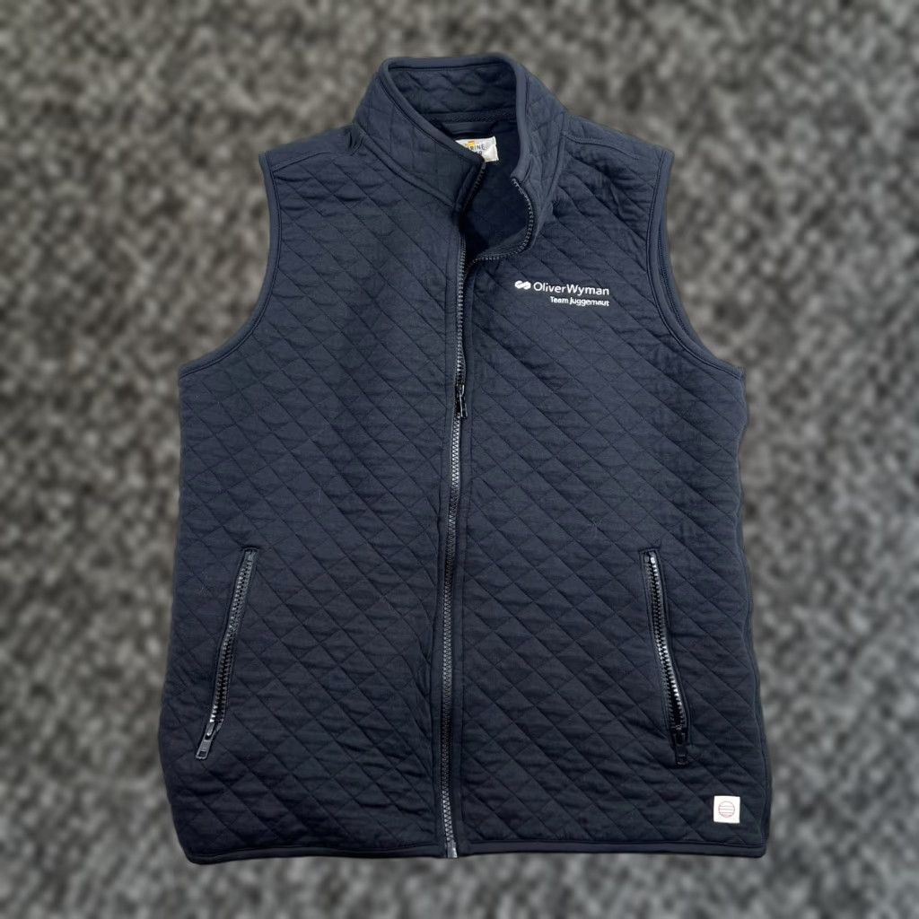 Marine Layer Marine Layer Vest Mens Small Black Quilted Knit Full Zip Size US S / EU 44-46 / 1 - 1 Thumbnail