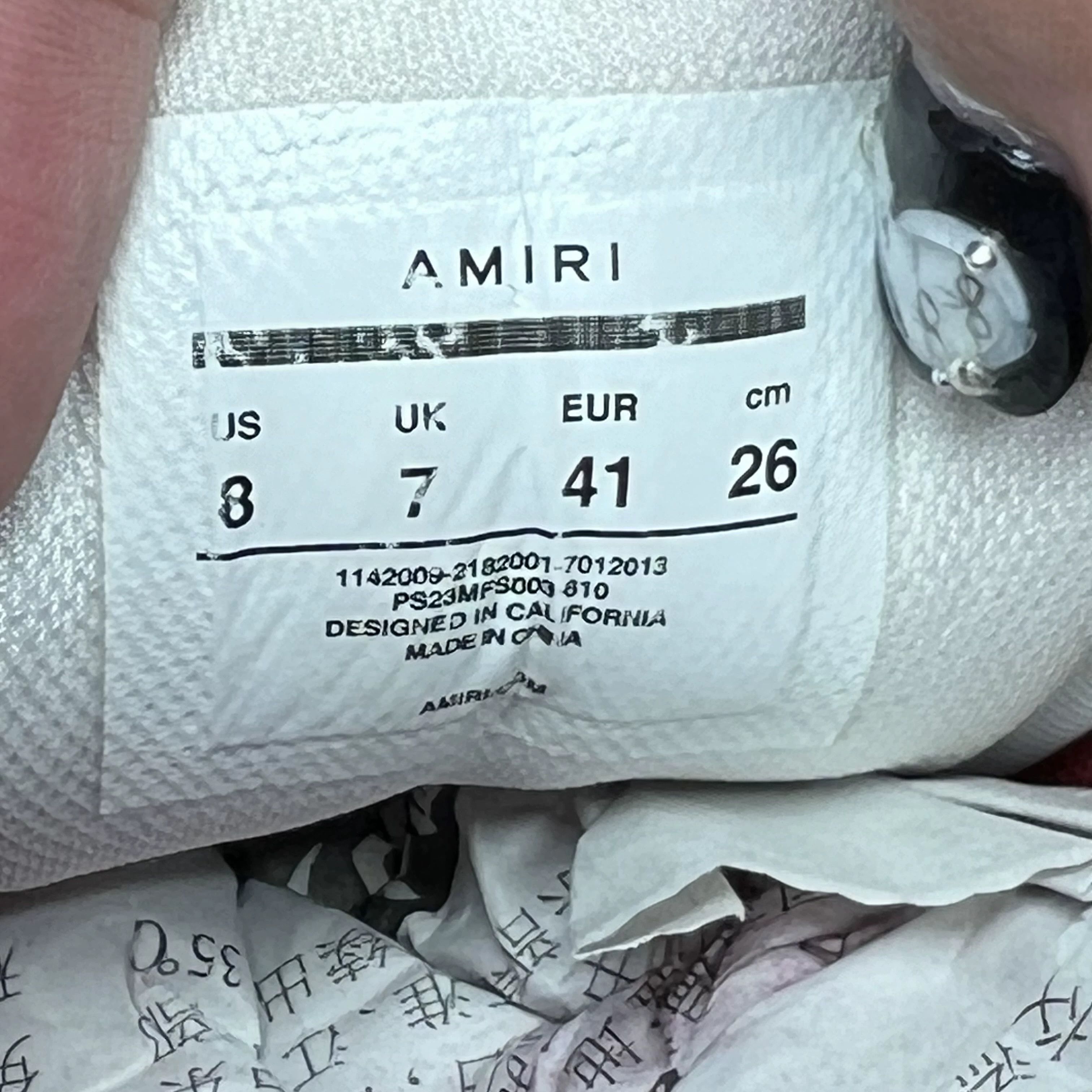 Amiri Amiri Bone Runner Sneakers White Red Size 41 Used Size US 7.5 / EU 40-41 - 8 Thumbnail