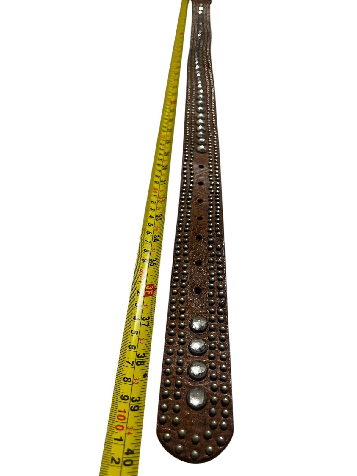 B.B. Simon Leather Belt Studded Dimon by Rouge Inspired BB Simon Size 34 - 5 Thumbnail