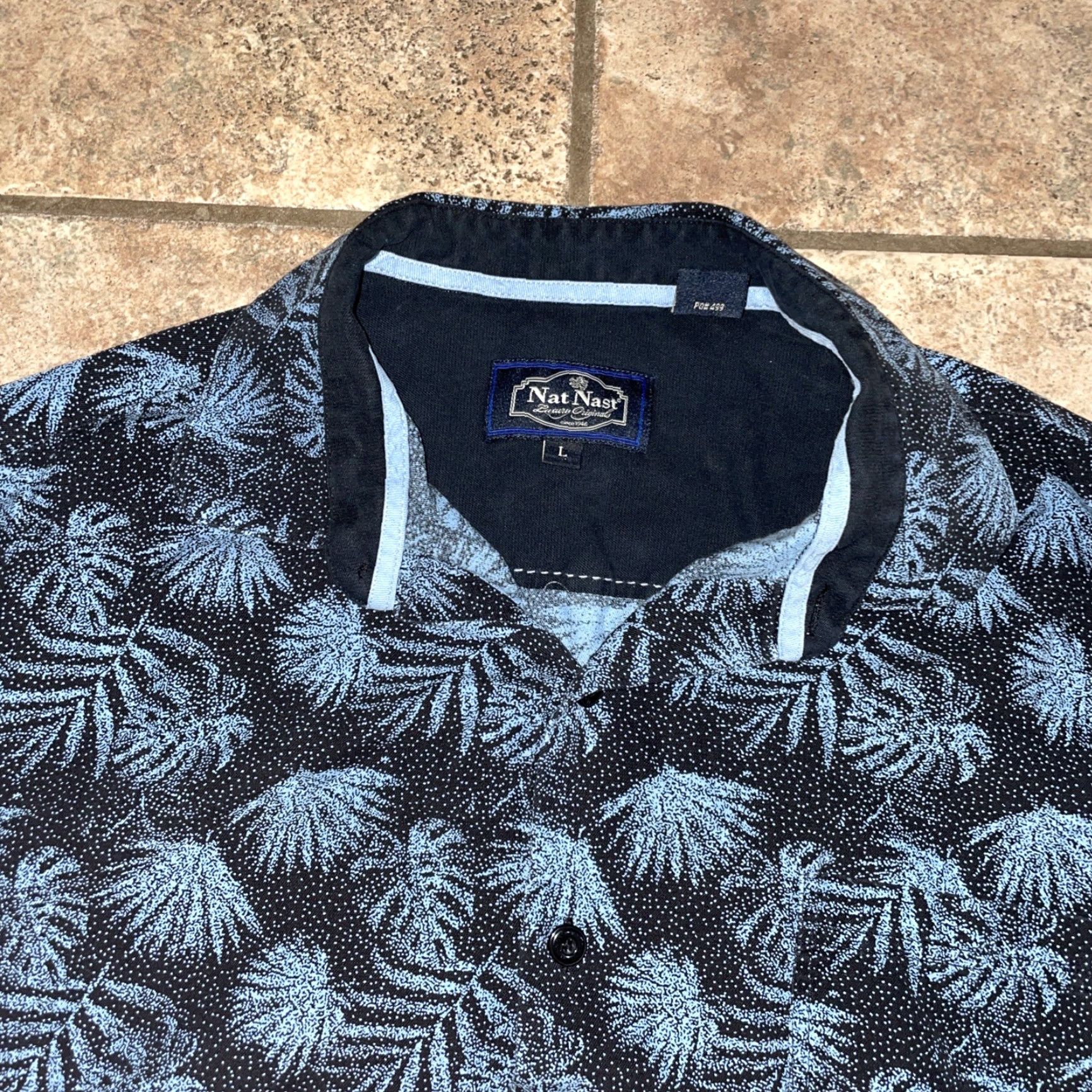 Nat Nast Nat Nast Blue Hawaiian Shirt L Mens Size US L / EU 52-54 / 3 - 2 Thumbnail
