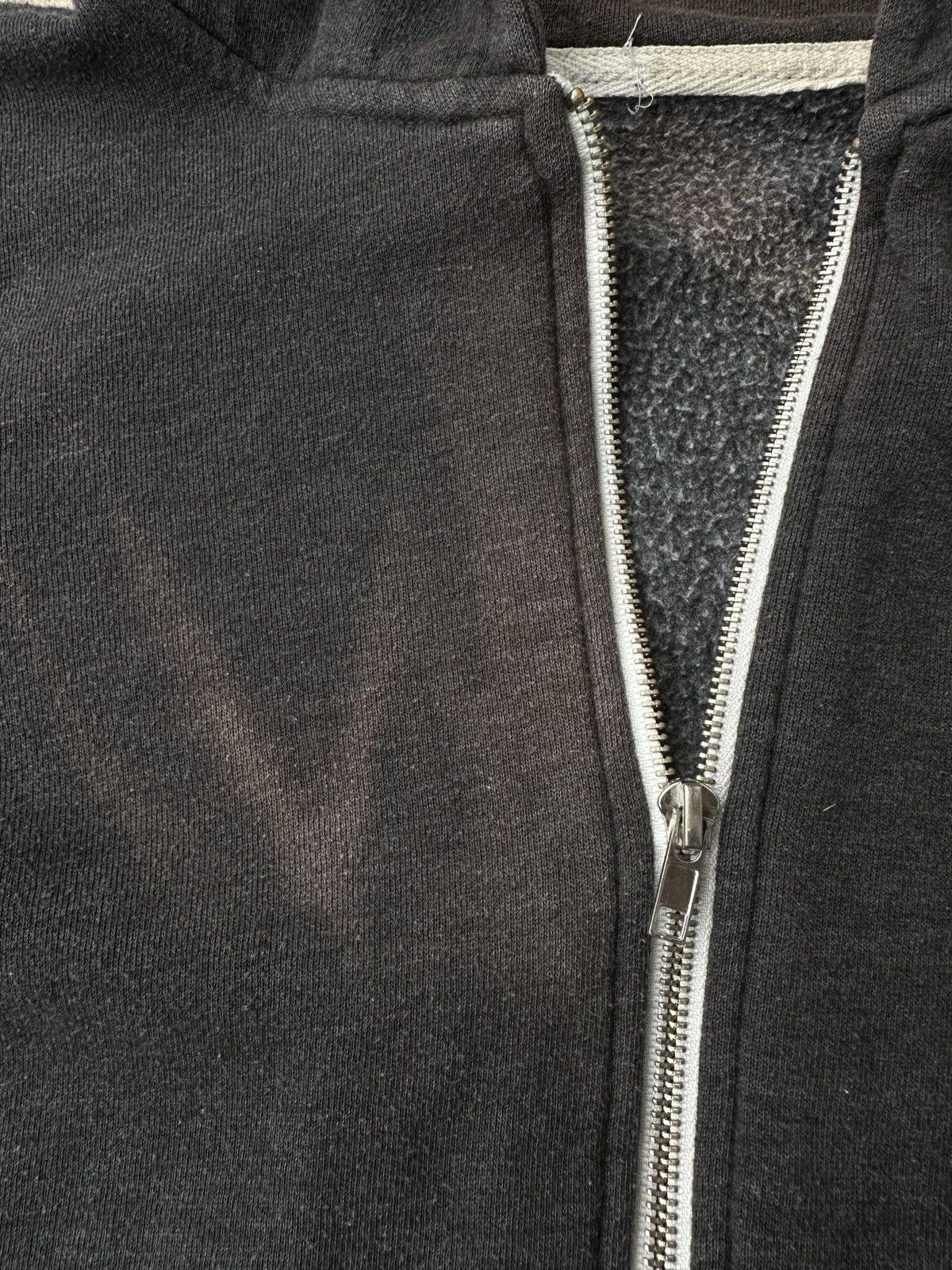 Vintage Sunfaded Charcoal grey sun bleach zip up hoodie y2k Size US S / EU 44-46 / 1 - 3 Thumbnail