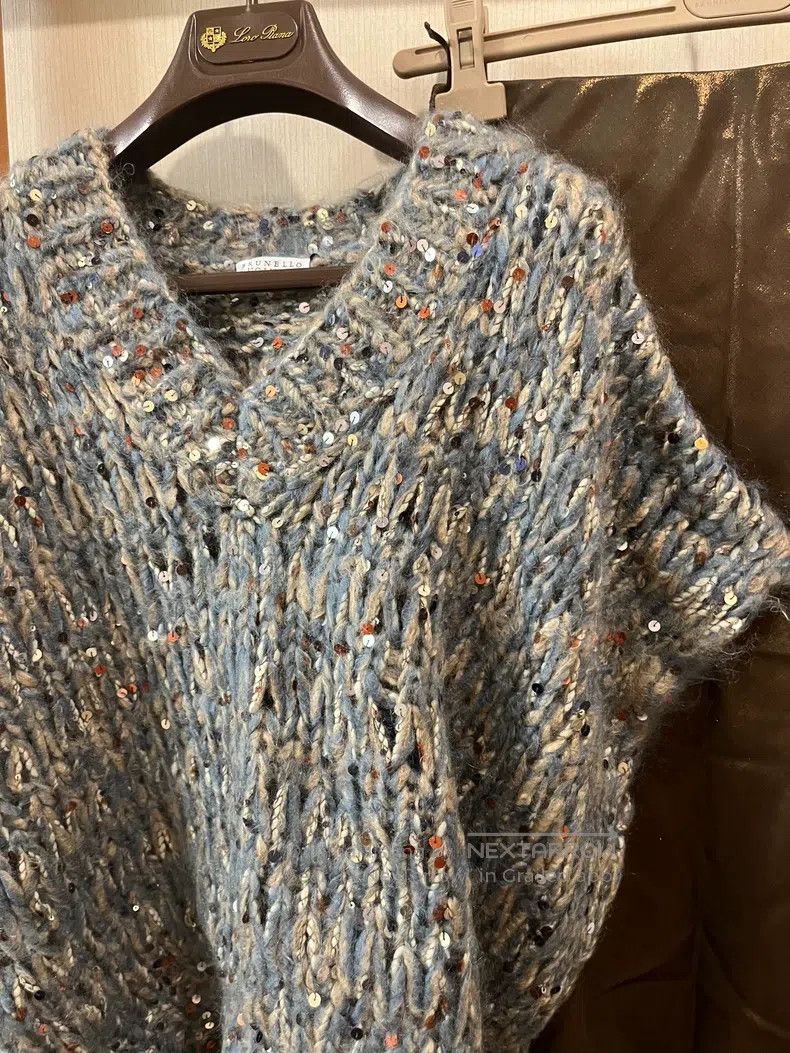 Brunello Cucinelli Brunello Cucinelli Lurex Knitted Sweater Size S / US 4 / IT 40 - 5 Thumbnail