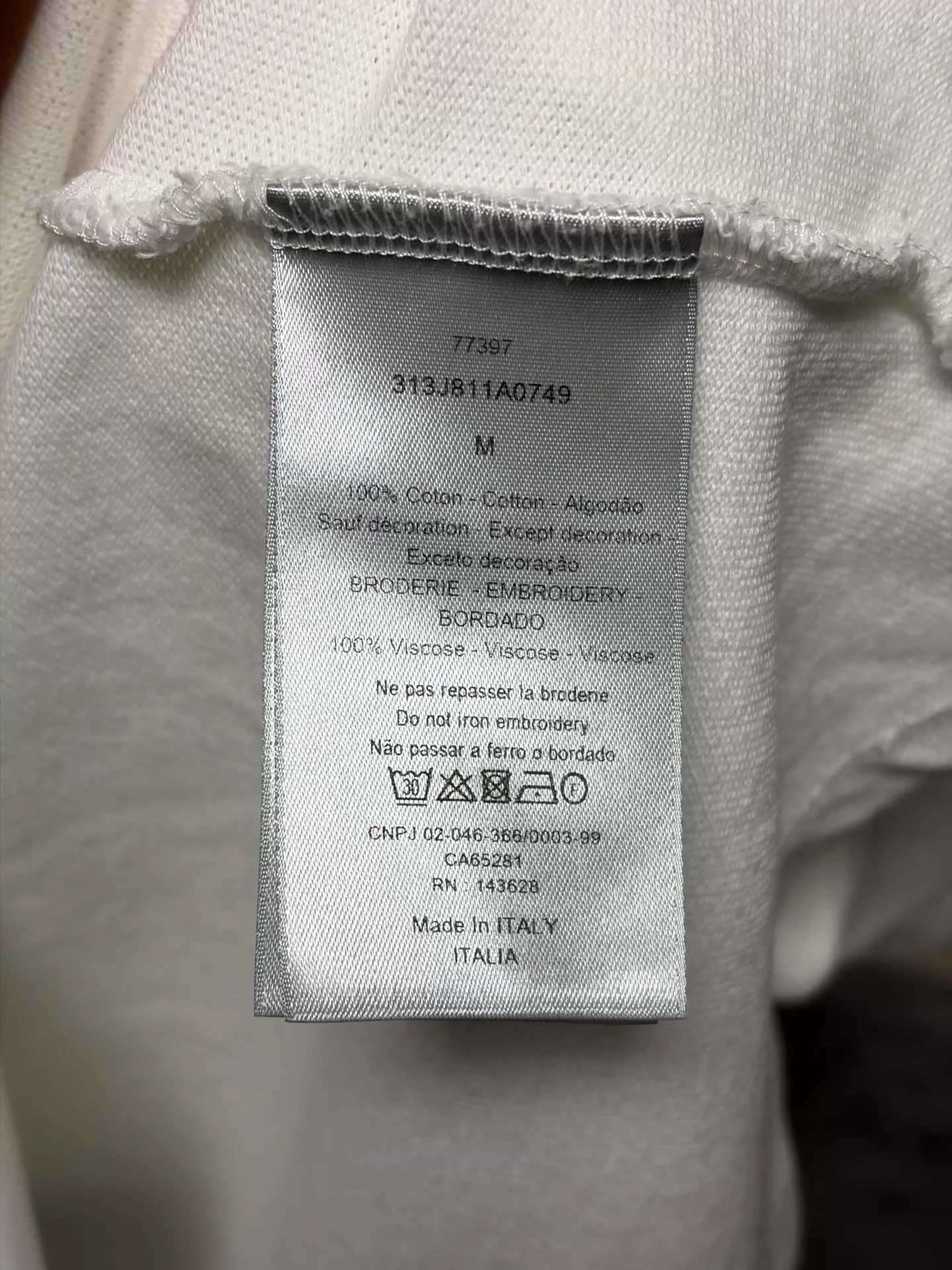 Dior Dior men's white short sleeve Polo M CD logo Size US M / EU 48-50 / 2 - 4 Thumbnail