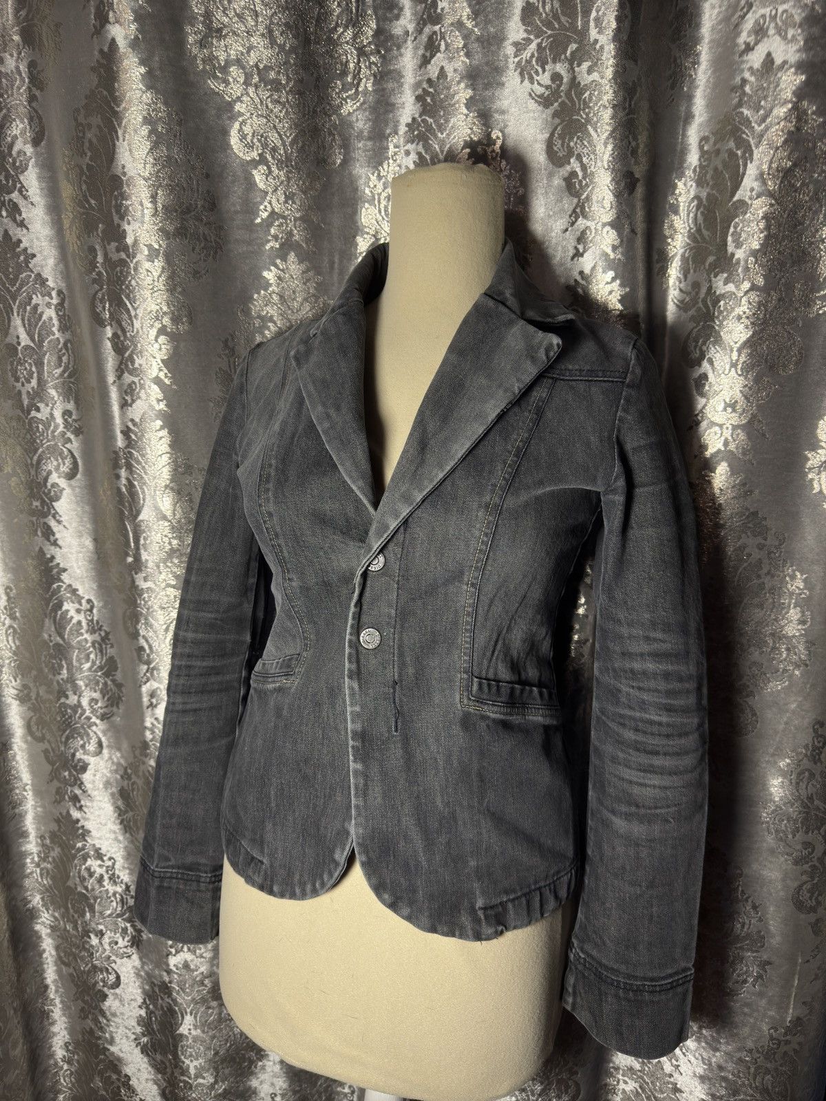 Diesel × Vintage grey vintage diesel blazer washed style jacket Size M / US 6-8 / IT 42-44 - 5 Thumbnail