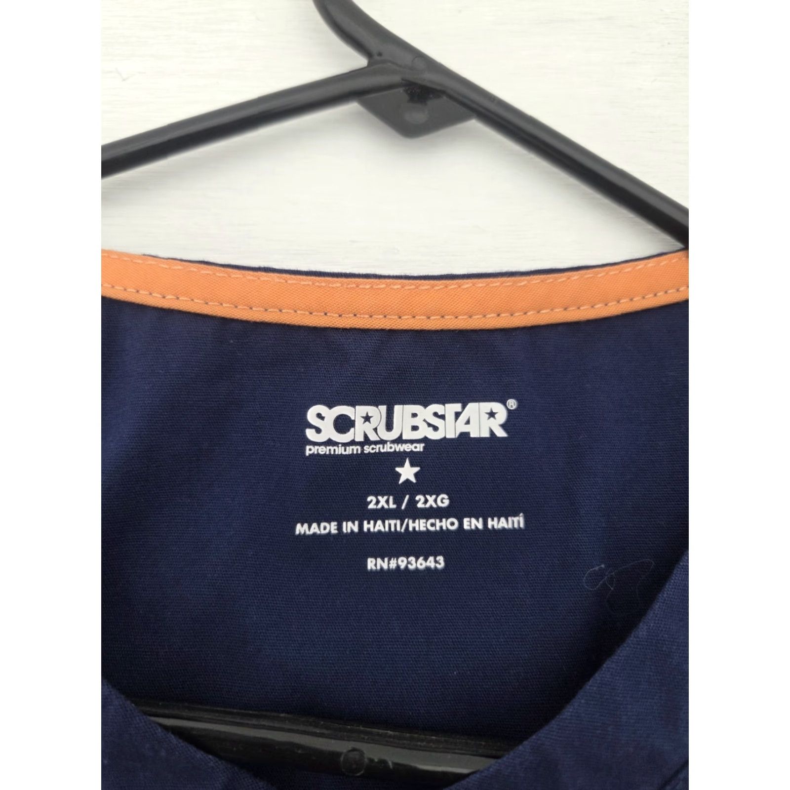 Vintage Scrubstar Scrub Top Womens 2XL Blue V-neck Short Sleeve Medical Nurse Work Shirt Size XXL / US 16-18 / IT 52-54 - 3 Thumbnail