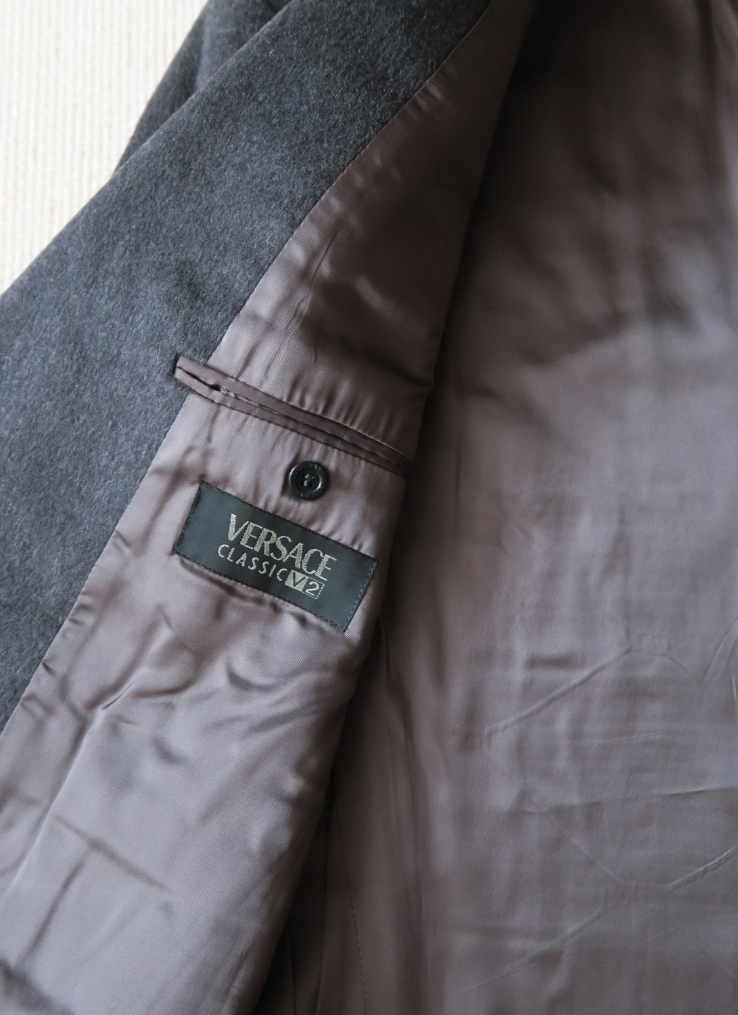 Versace Versace V2 Grey Wool & Cashmere Blazer Size US M / EU 48-50 / 2 - 7 Thumbnail