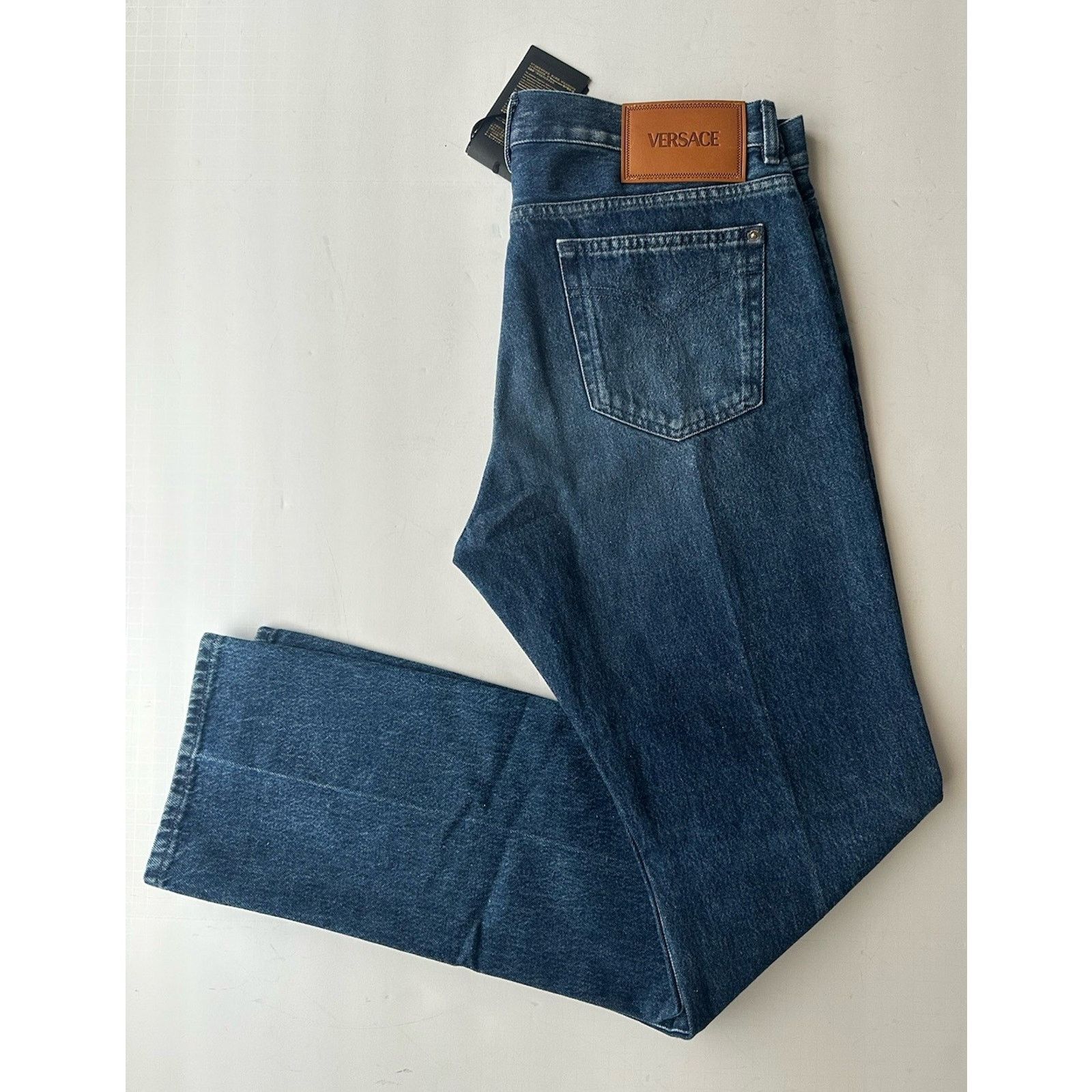 Versace Versace Men’s Denim Stone Washed Blue Jeans 34 US 1010816 Size US 34 / EU 50 - 1 Thumbnail