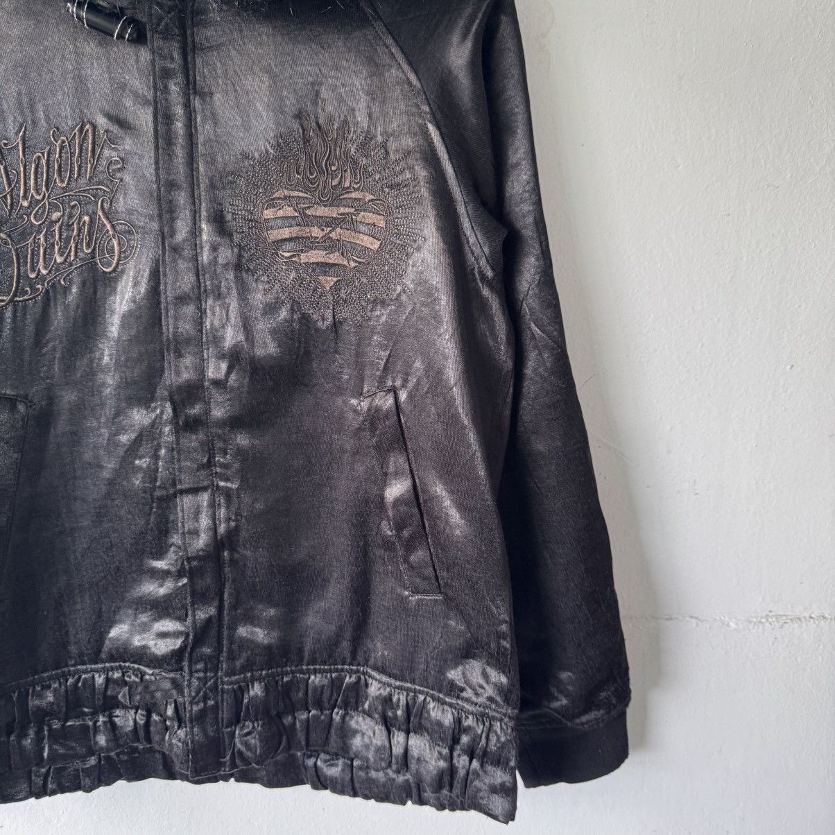 If Six Was Nine Vintage Algonquins Embroidery Logo Silk Fur Hoodie Size US S / EU 44-46 / 1 - 8 Thumbnail