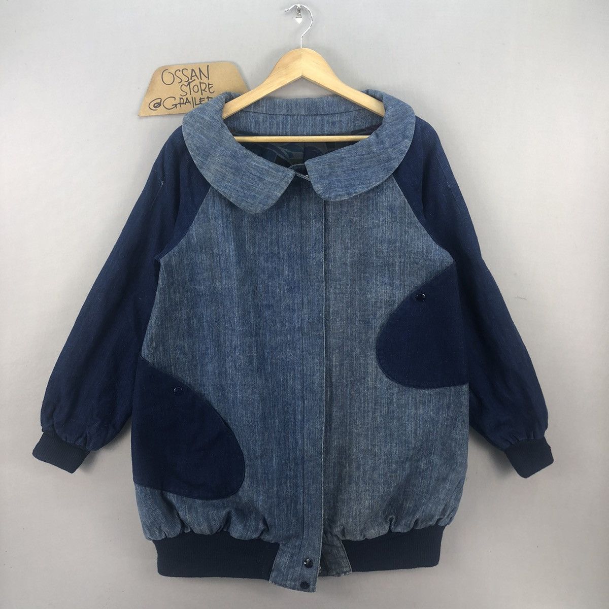 Vintage Rework Custom Denim Zipper Jacket