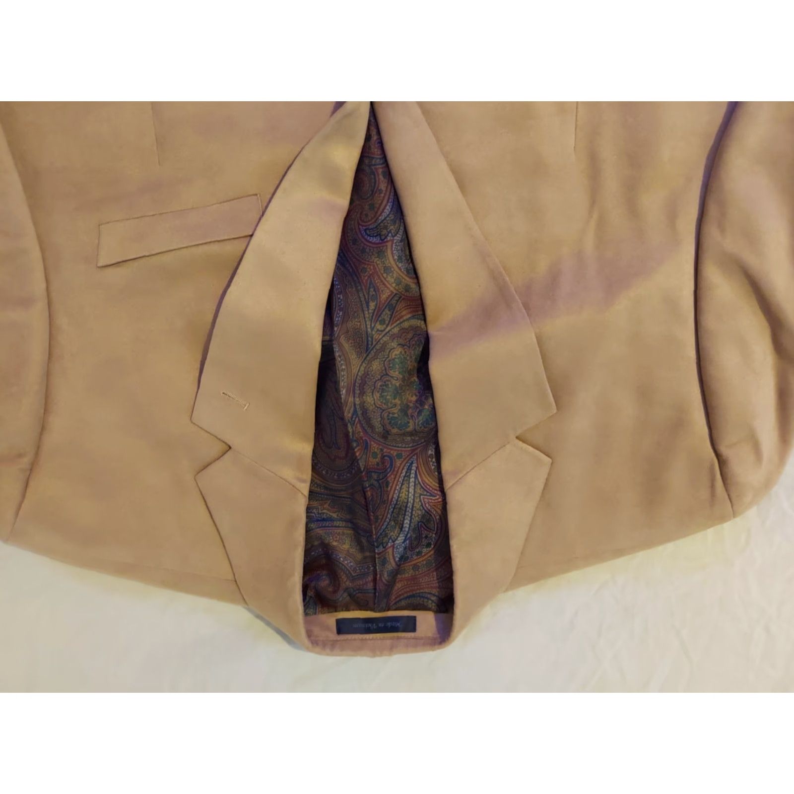 Polo Ralph Lauren Polo Ralph Lauren Blazer 44R Mens Beige Cotton Solid Single-Breasted Notch Lapel Jacket Regular Size Mens Size US XXL / EU 58 / 5 - 2 Thumbnail