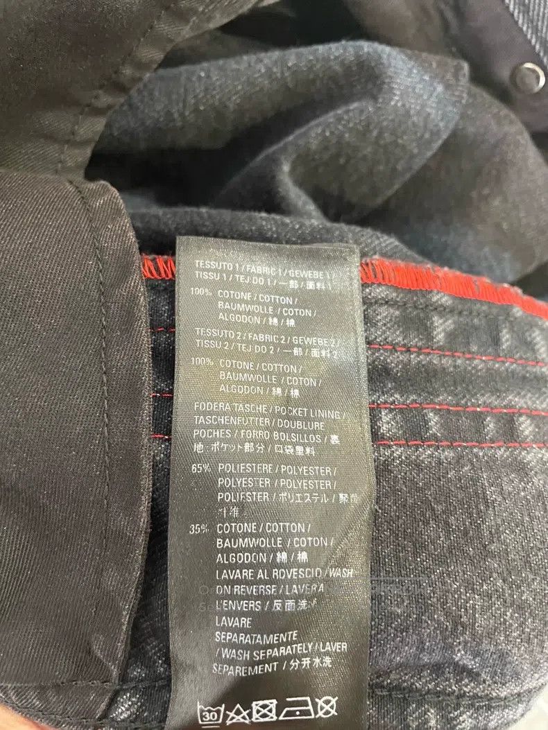 Balenciaga Balenciaga size M Washed Patchwork Black with Red Striped Size US 27 - 6 Thumbnail