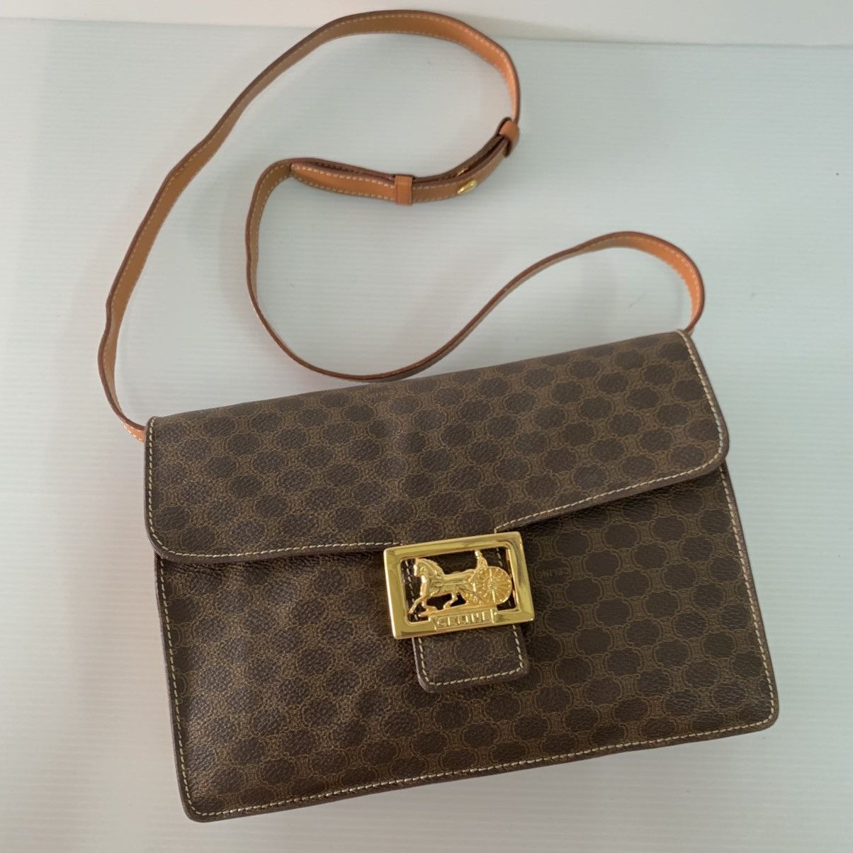 Celine Celine Box Monogram Vintage Sling Shoulder Bag Size ONE SIZE - 1 Thumbnail